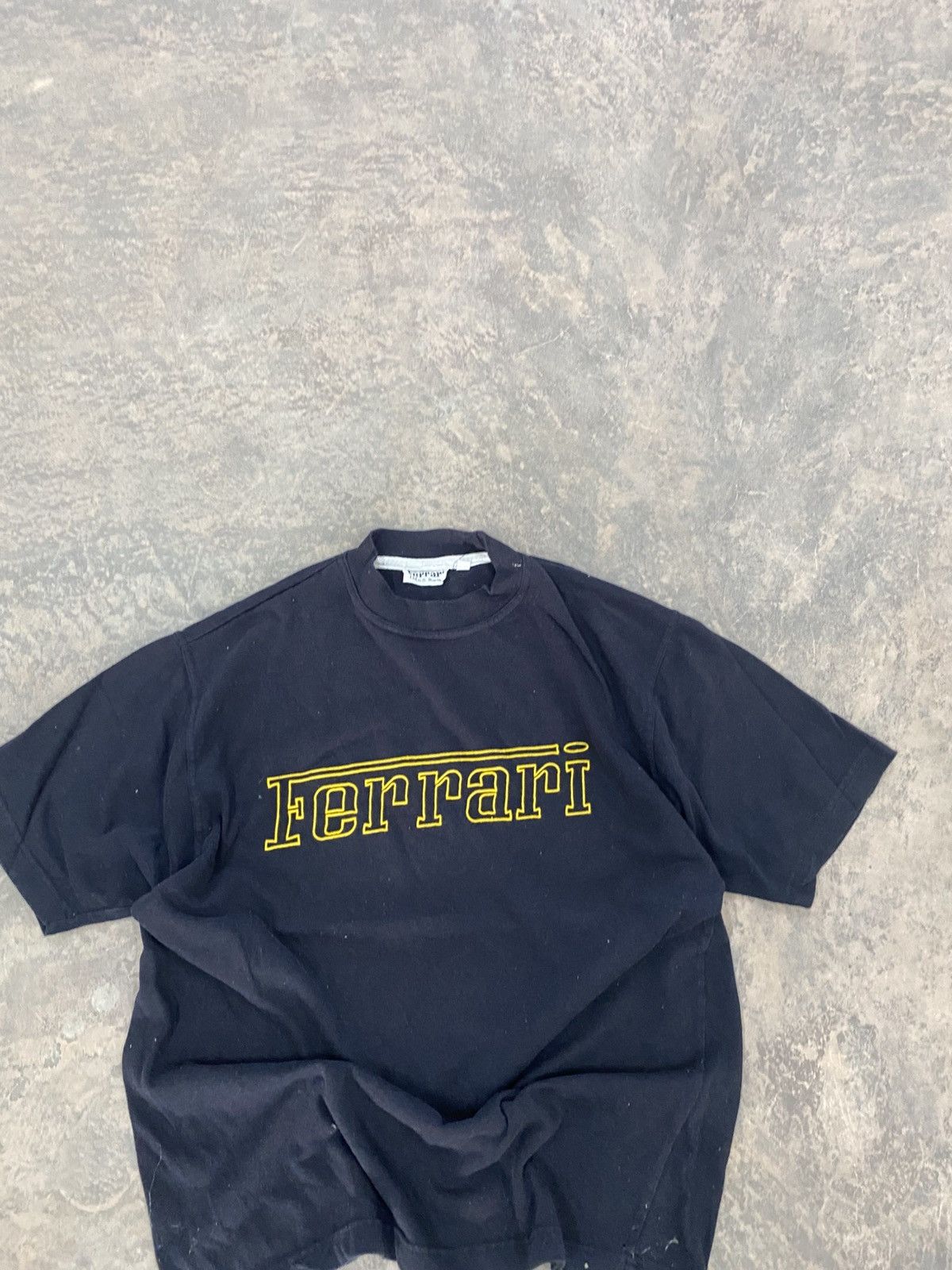 Ferrari Vintage Ferrari Black Spellout Tee 90s Size US L / EU 52-54 / 3 - 3 Thumbnail