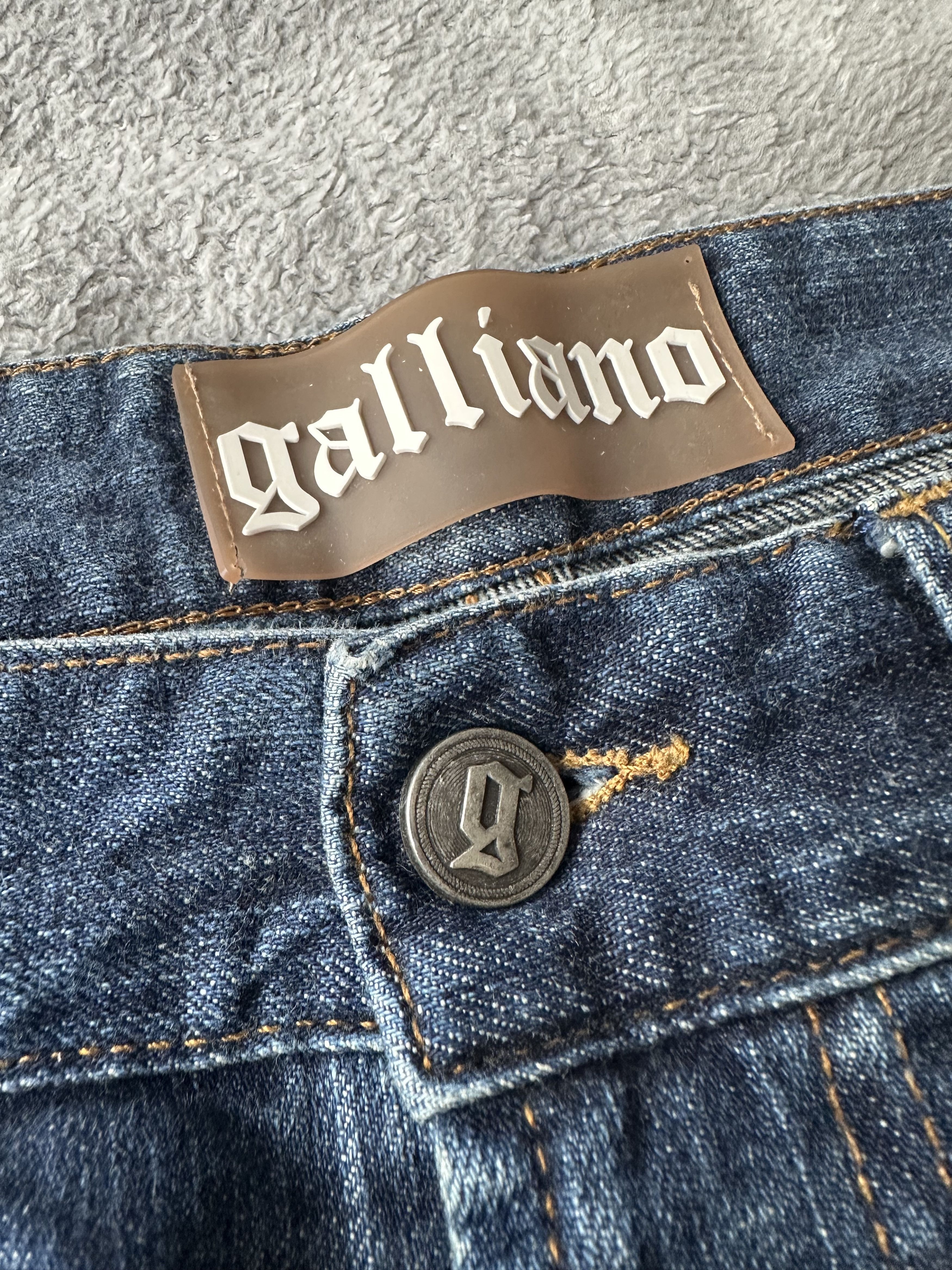John Galliano SS11 Galliano Newspaper Print Dark Navy Skinny Fit Denim Size US 35 - 7 Thumbnail