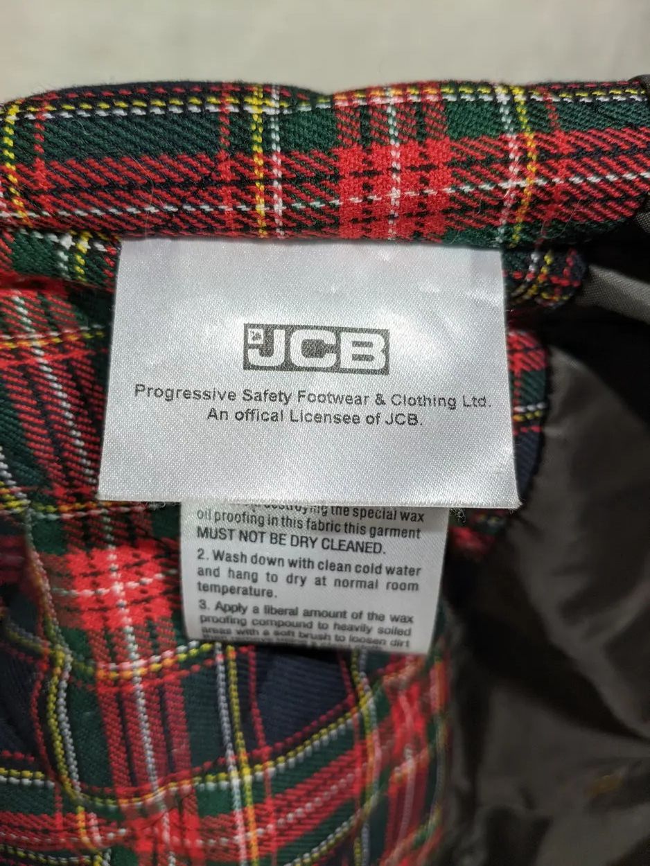 Other JCB Belted Wax Jacket Biker Workwear Tartan Ascot Jacket Size XL / US 12-14 / IT 48-50 - 5 Thumbnail