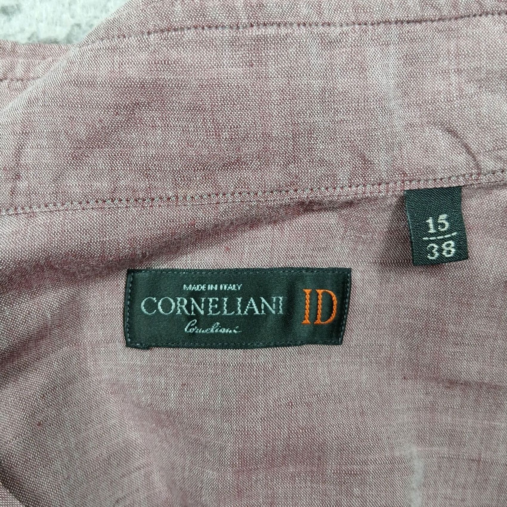 Corneliani Corneliani ID Made in Italy Shirt Men Pink Gray Ombre Gradient Linen Blend Long Sleeve Button-Down Slim Size US M / EU 48-50 / 2 - 4 Thumbnail