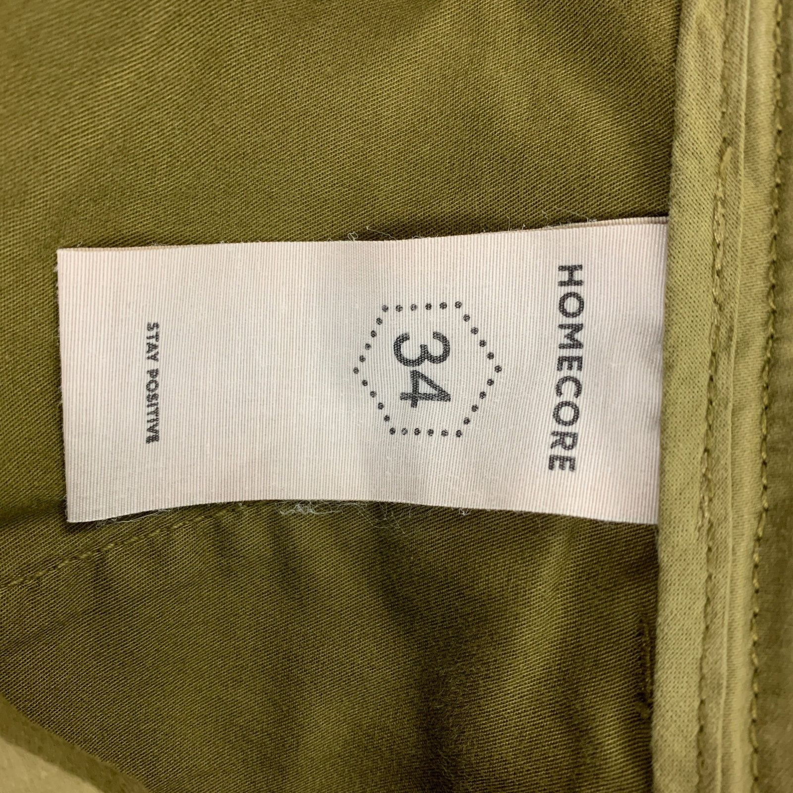 Homecore HOMECORE Size 34 Olive Cotton Lyrca Button Fly Casual Pants Size US 34 / EU 50 - 4 Thumbnail
