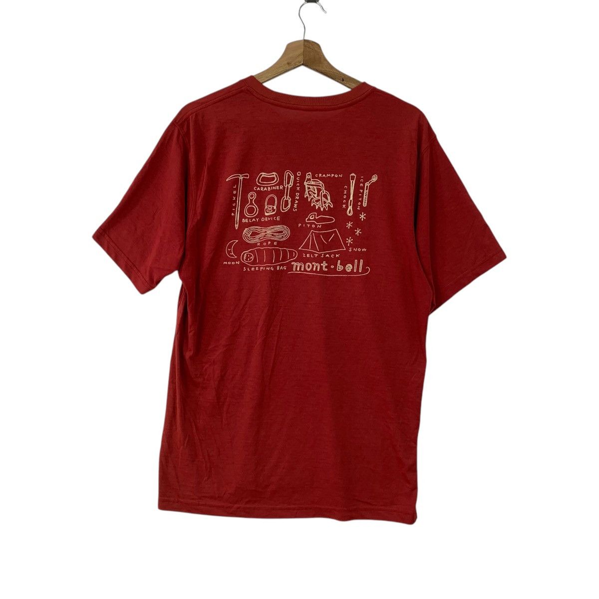 Montbell Vintage MONTBELL OUTDOOR Winter Equipment Tee Shirt Top Size US L / EU 52-54 / 3 - 4 Thumbnail