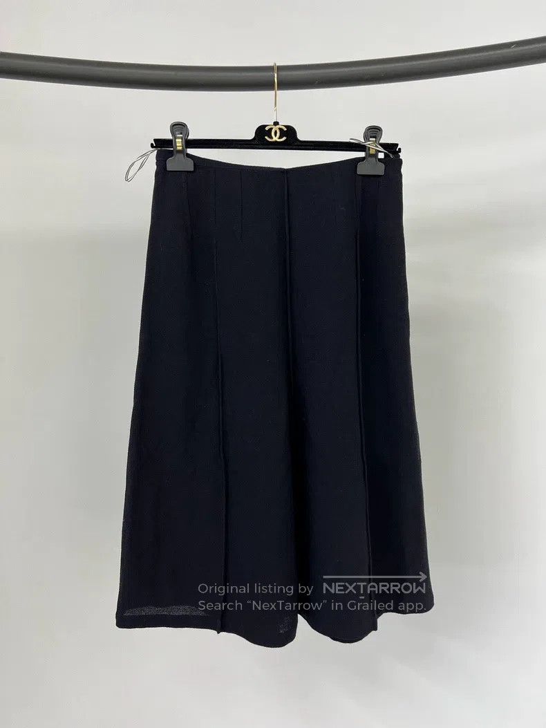 Hermes Hermes Black A-line wool midi skirt Size 25" / US 0 / IT 36 - 1 Thumbnail