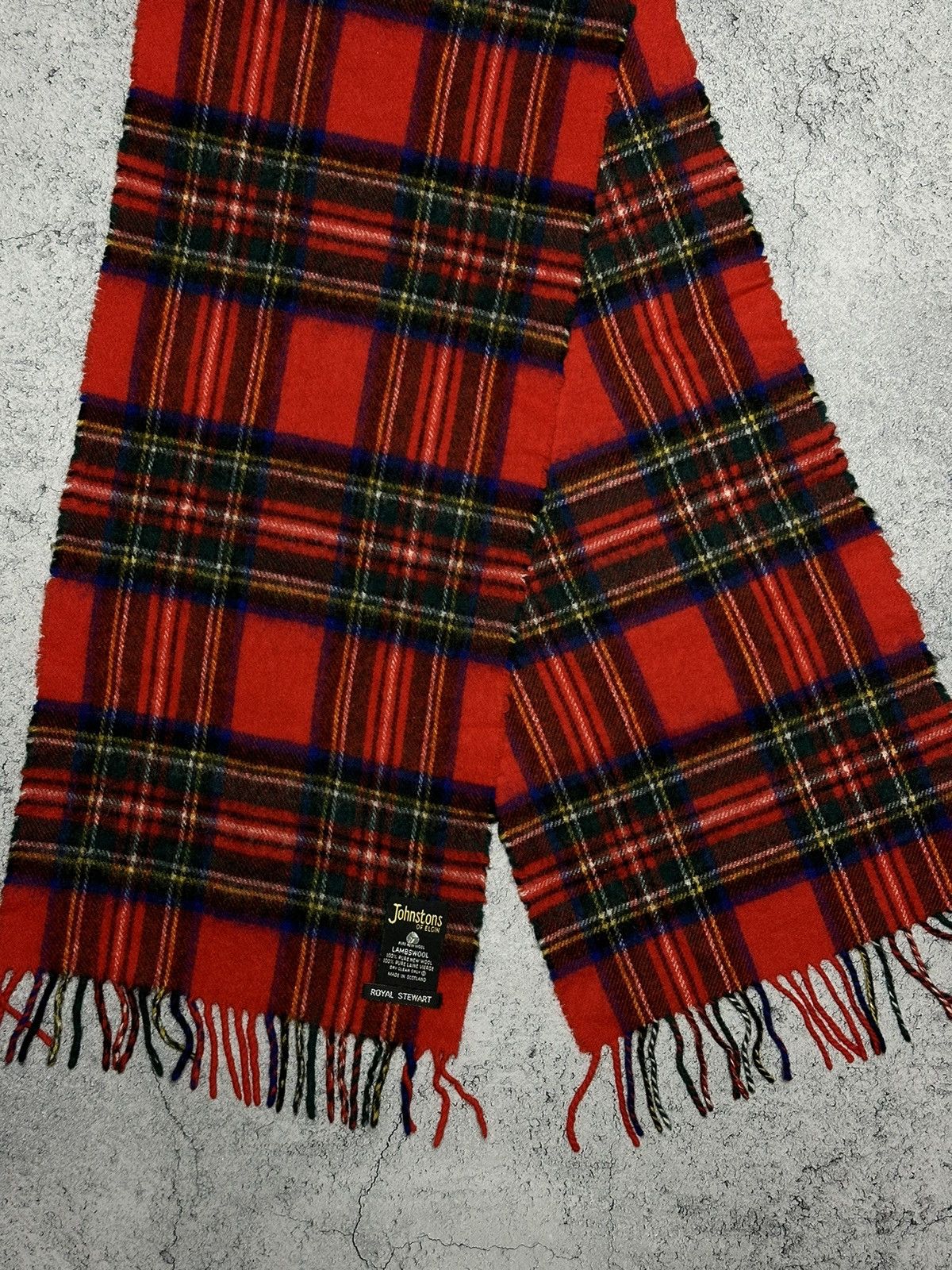 Johnstons Of Elgin × Vintage Johnstons Of Elgin Lambswool Scotland Scarf Muffler Size ONE SIZE - 2 Thumbnail