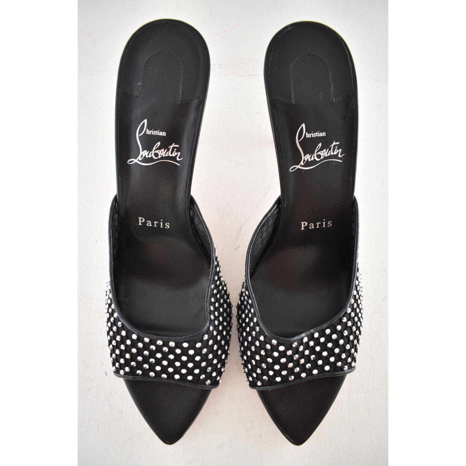 Christian Louboutin Christian Louboutin Apostropha Mule Mesh Strass 80 Pump 38 Size US 8 / IT 38 - 11 Thumbnail