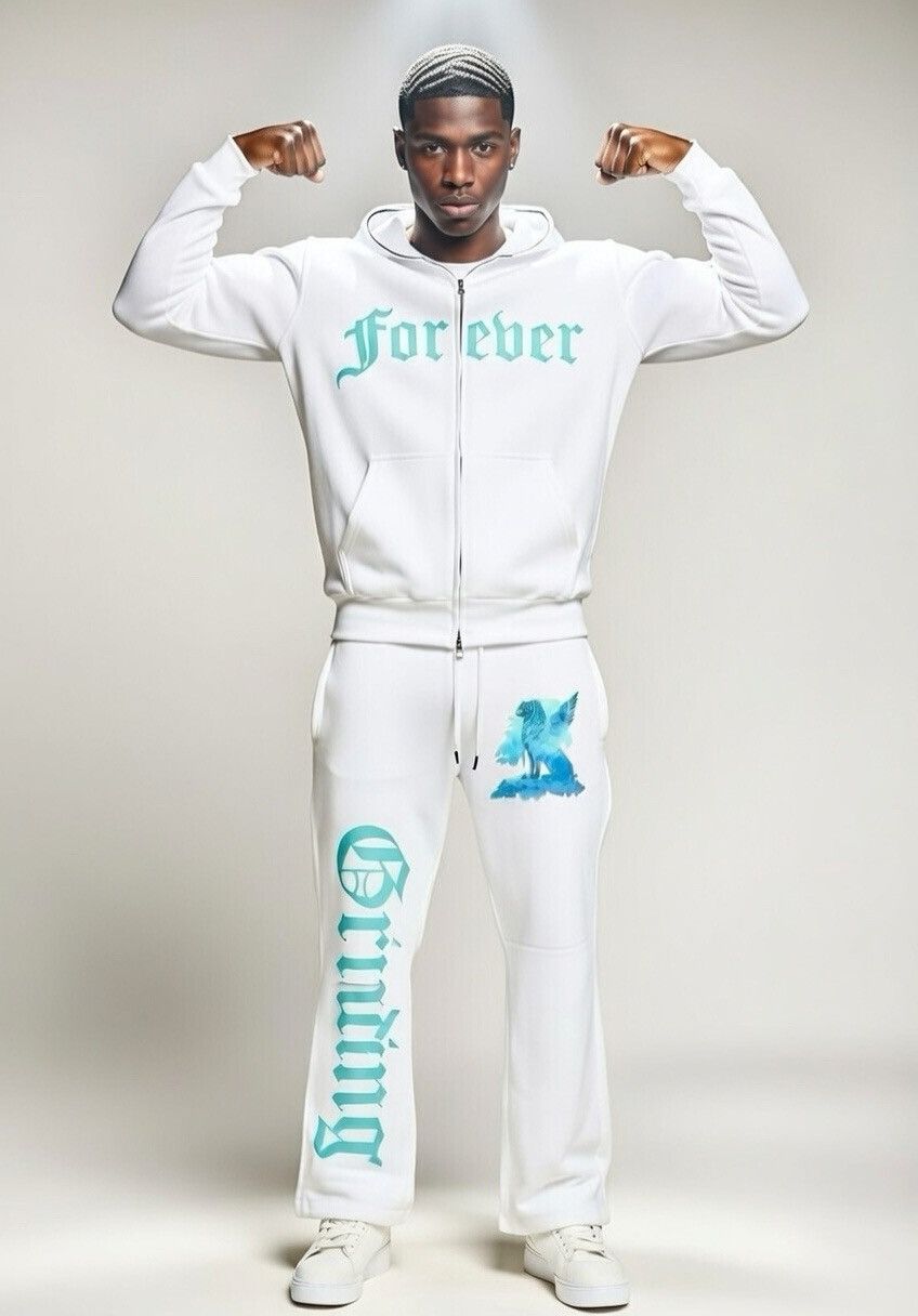 Other Teal Zip Hoodie and Stacked Pants Outfit - Forever Grinding Size US M / EU 48-50 / 2 - 5 Thumbnail