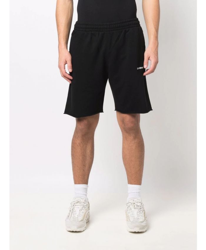 Off-White o1gr1nt0425 Caravag Diag Sweat Short in Black Size US 34 / EU 50 - 2 Thumbnail