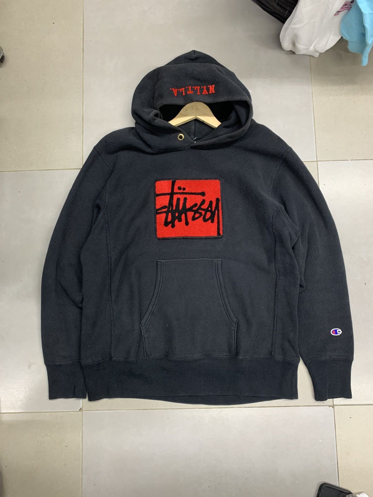 Stussy Vintage Stussy X Champion Reverse Weave Hoodie Size US L / EU 52-54 / 3 - 1 Thumbnail