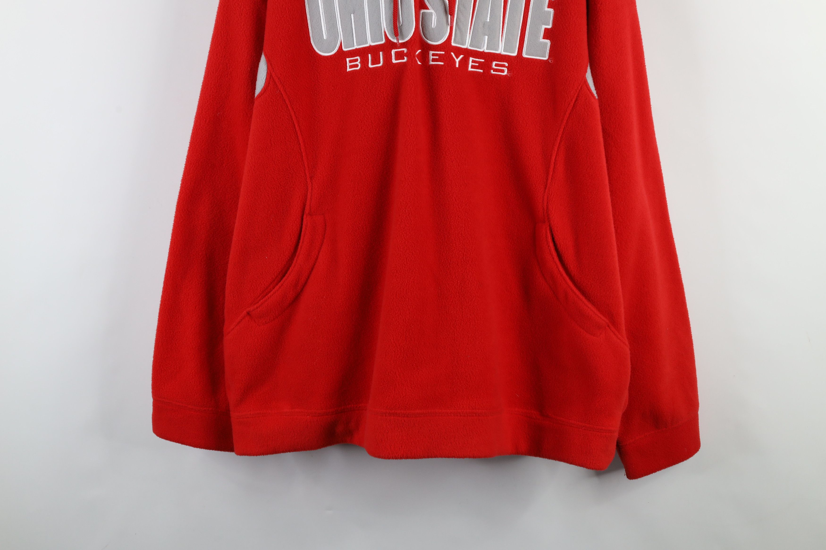 Vintage Vintage 90s Ohio State University Fleece Hoodie Sweatshirt Size US XL / EU 56 / 4 - 3 Thumbnail