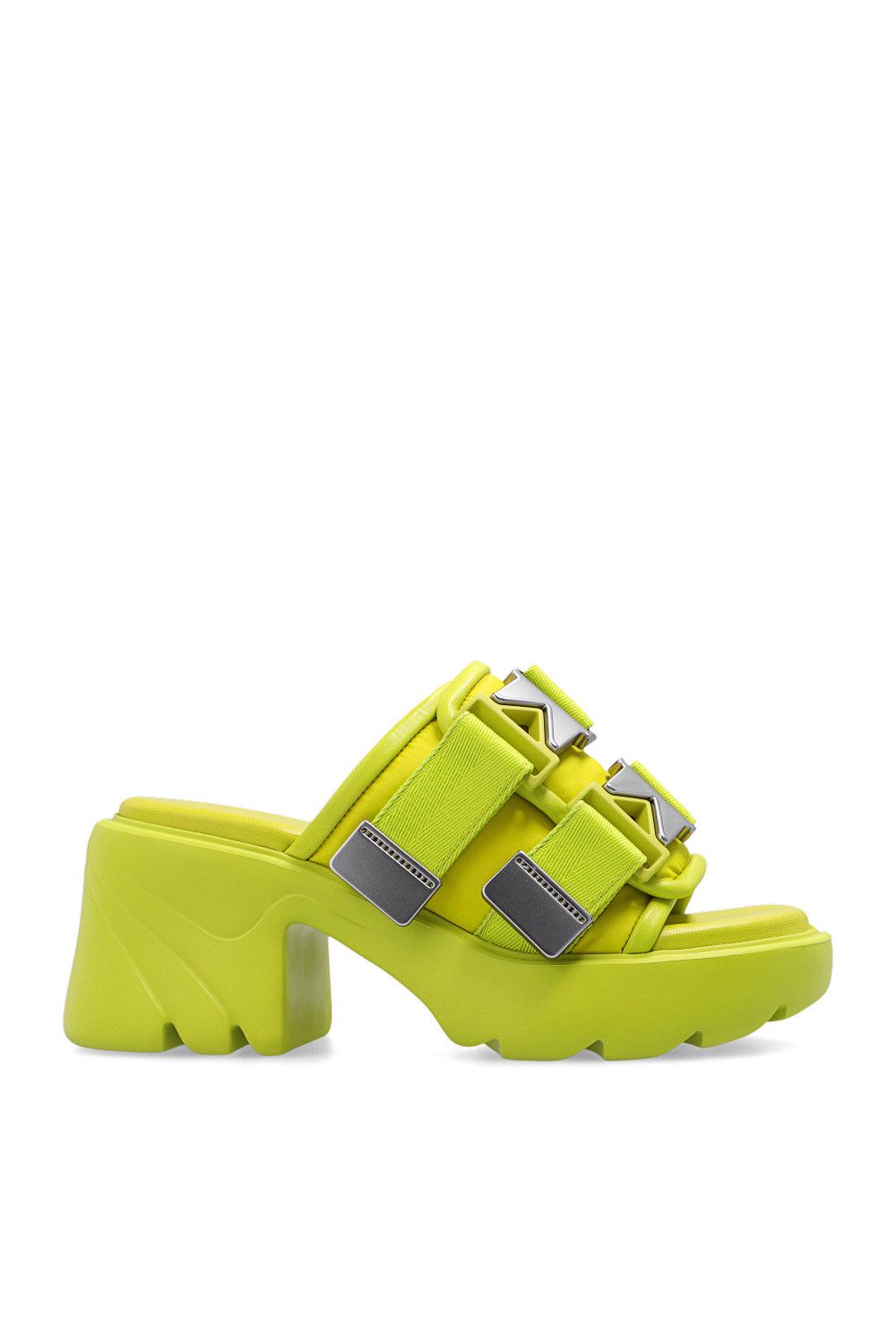 image of Bottega Veneta O1Loc1C0224 Flash Heel Shoesed Mules In Light Green Shoes, Women's (Size 8)