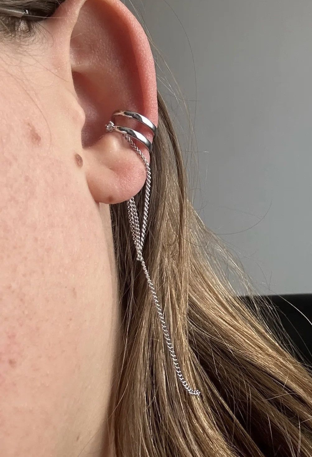 Vintage Double-layered Chain Tassel Ear Clip (1pairs） Size ONE SIZE - 4 Thumbnail