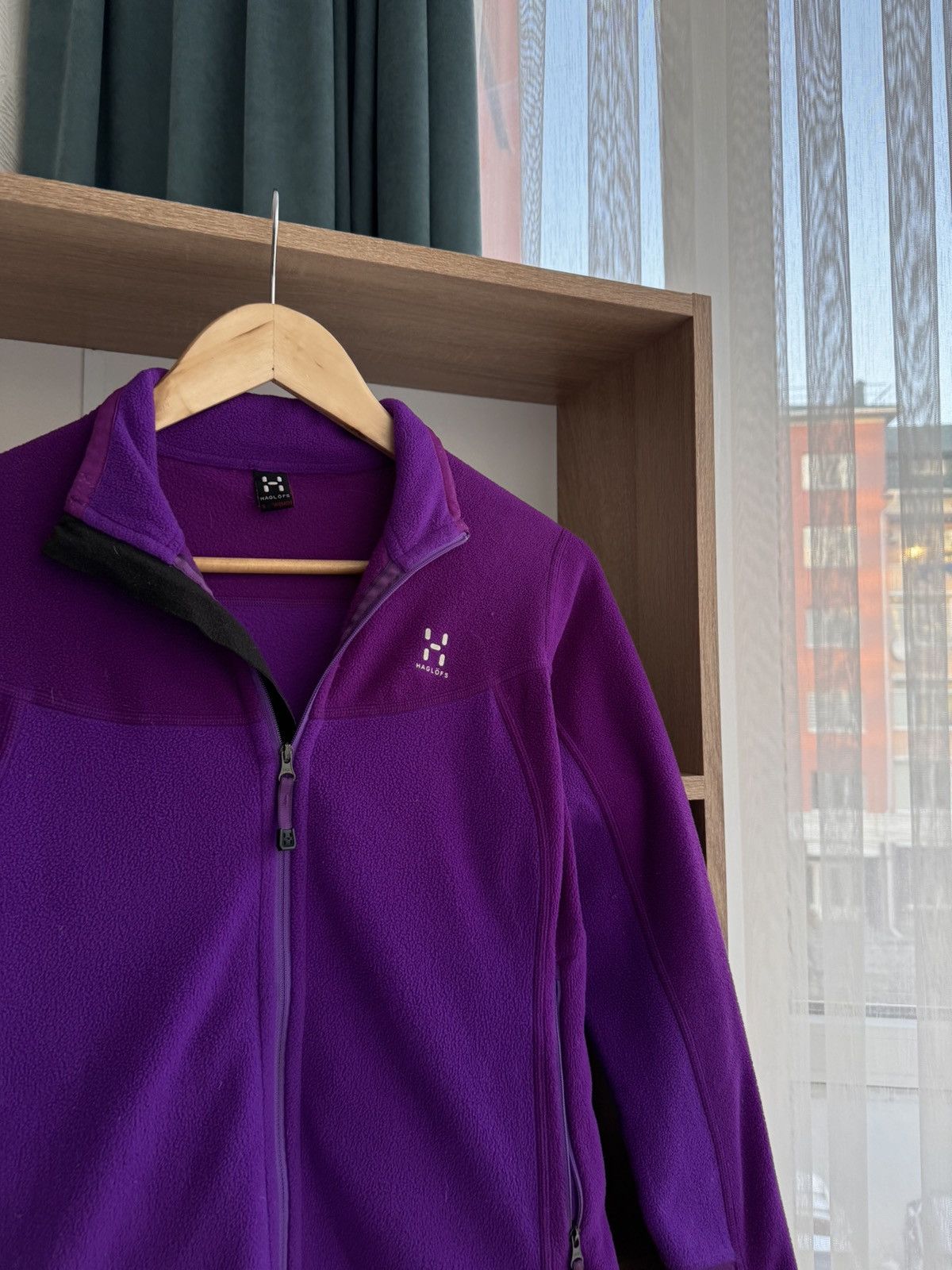 Haglofs × Vintage Vintage Haglofs Astro Scandinavian Purple W’ Fleece Jacket Size S / US 4 / IT 40 - 2 Thumbnail