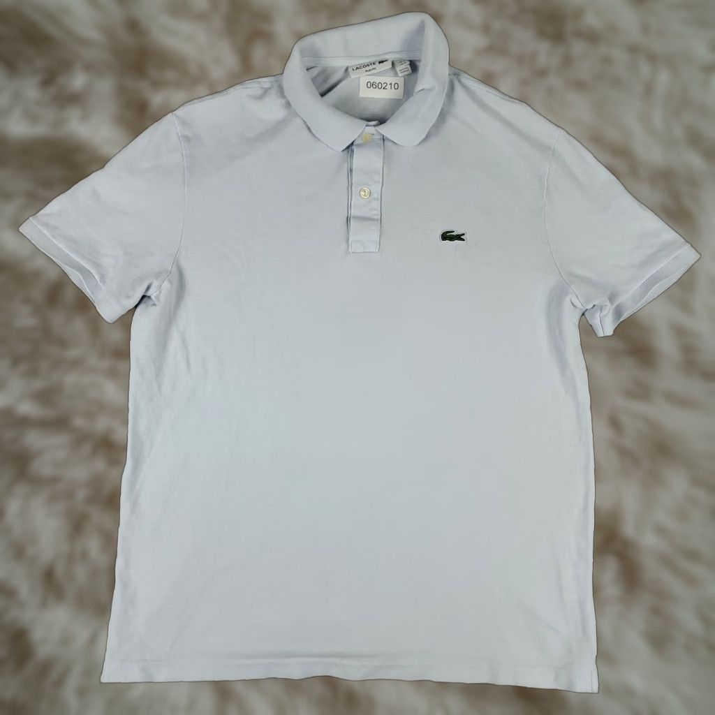 Lacoste Lacoste Polo Shirt Mens XL Blue Solid Short Sleeve Collared Button Dress Casual Polo Size US XL / EU 56 / 4 - 1 Thumbnail