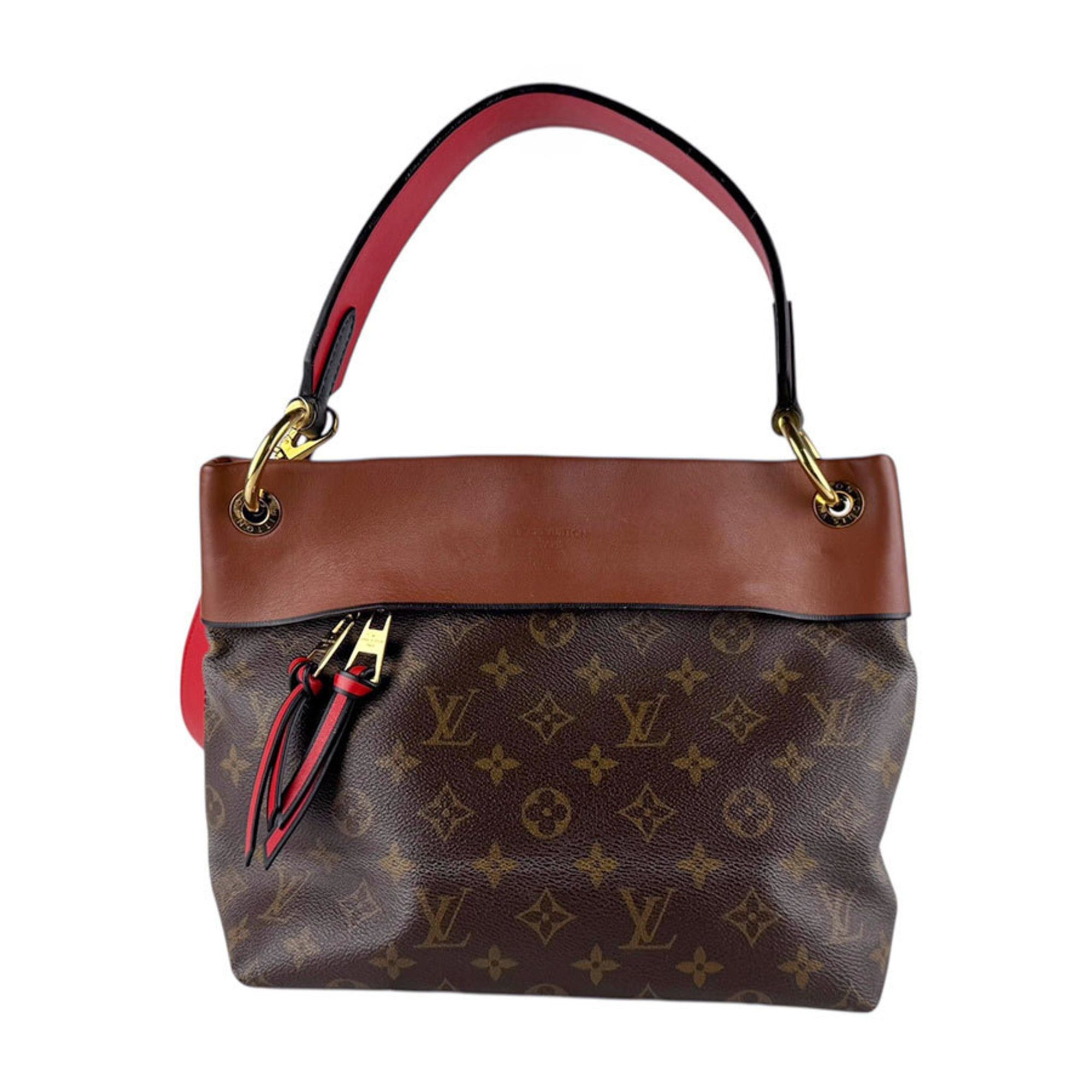 Louis Vuitton Louis Vuitton Monogram Tuileries Besace Shoulder Bag/Handbag in Canvas, Brown and Red, Women's, M43157 z8139 Size ONE SIZE - 1 Thumbnail