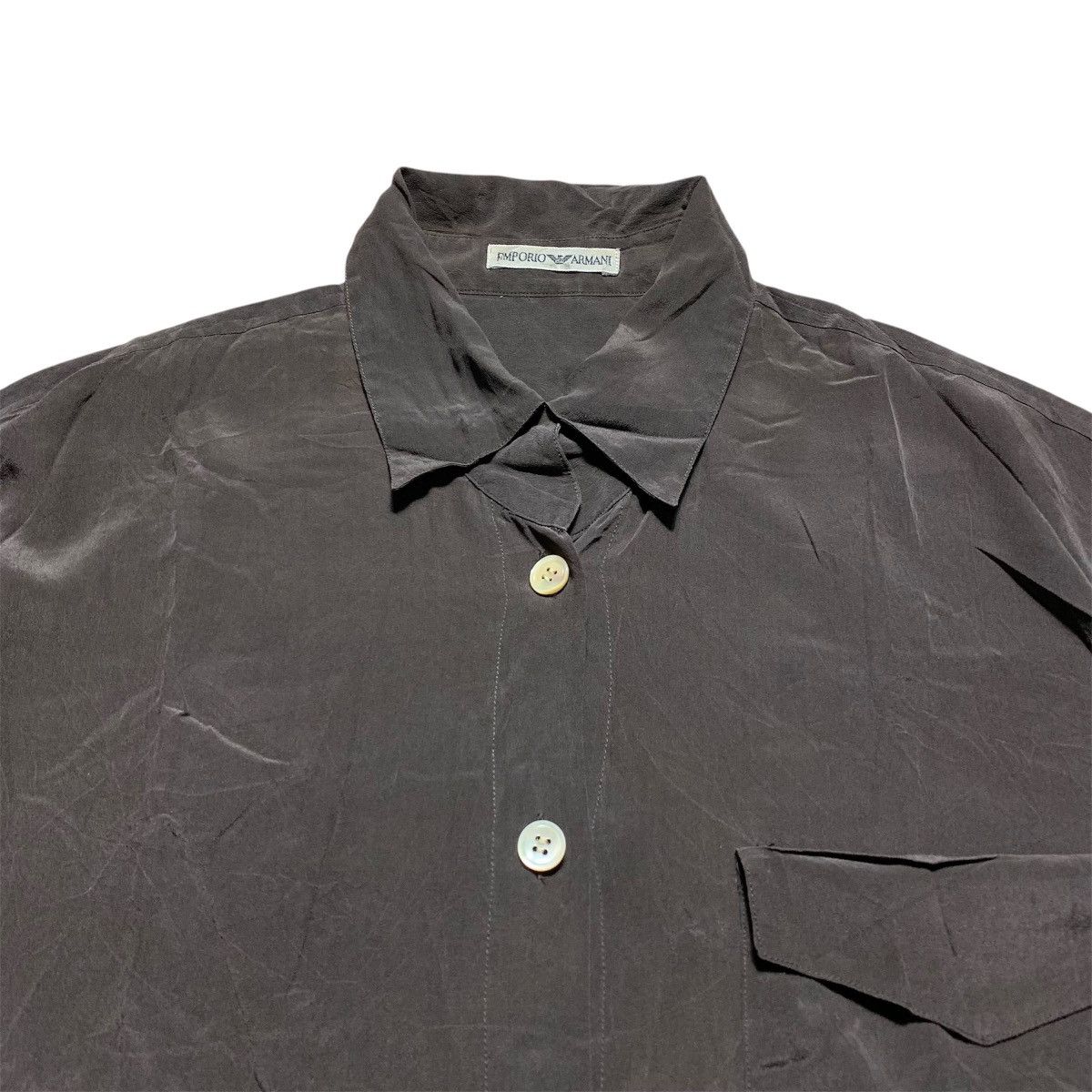 Armani Collezioni Vtg 90s Emporio Armani Shirt Collar Open Size US L / EU 52-54 / 3 - 4 Thumbnail