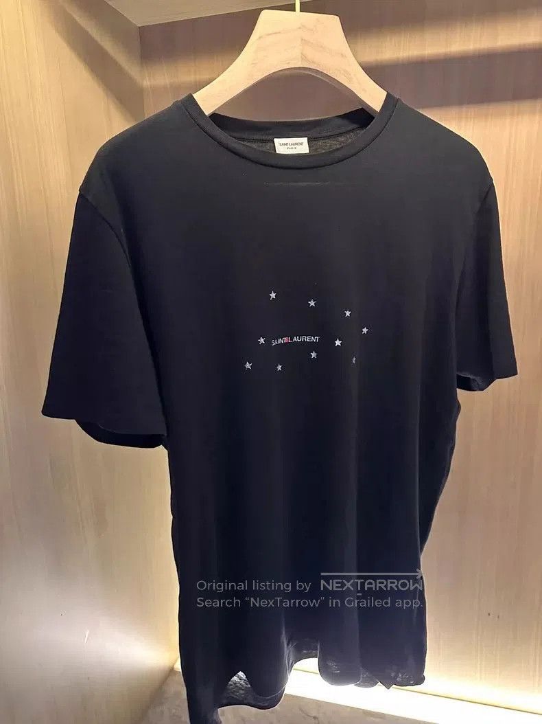 Saint Laurent Paris Saint Laurent Five-Star Logo Distressed Tee. Size US L / EU 52-54 / 3 - 1 Thumbnail