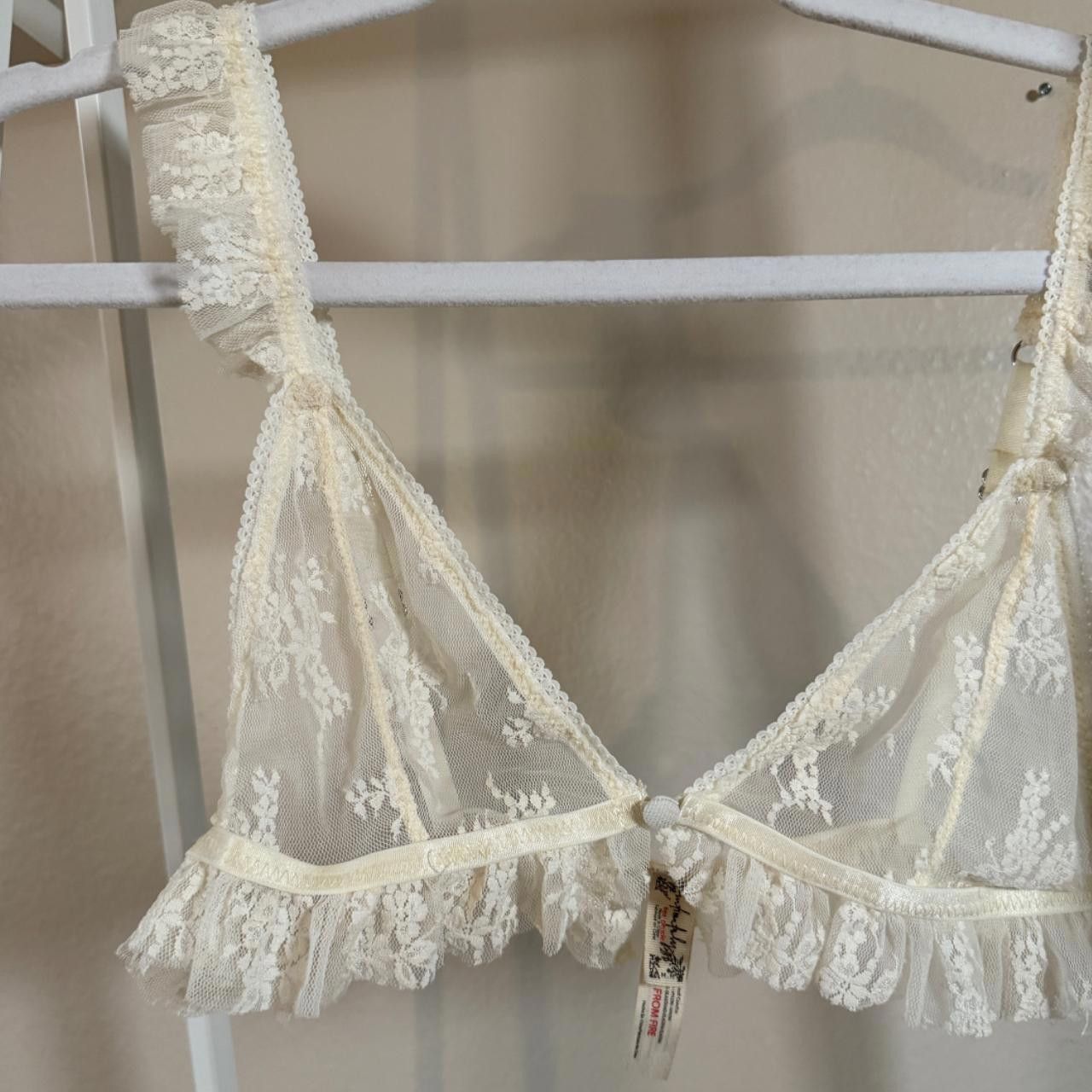 Free People white lacy bralette Size ONE SIZE - 3 Thumbnail