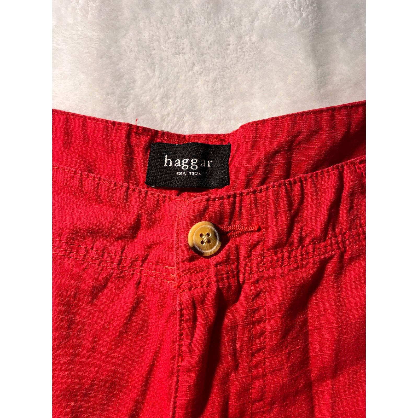 Haggar Haggar Men’s Red Cargo Shorts Size 38 100% Cotton Outdoor Size US 38 / EU 54 - 5 Thumbnail