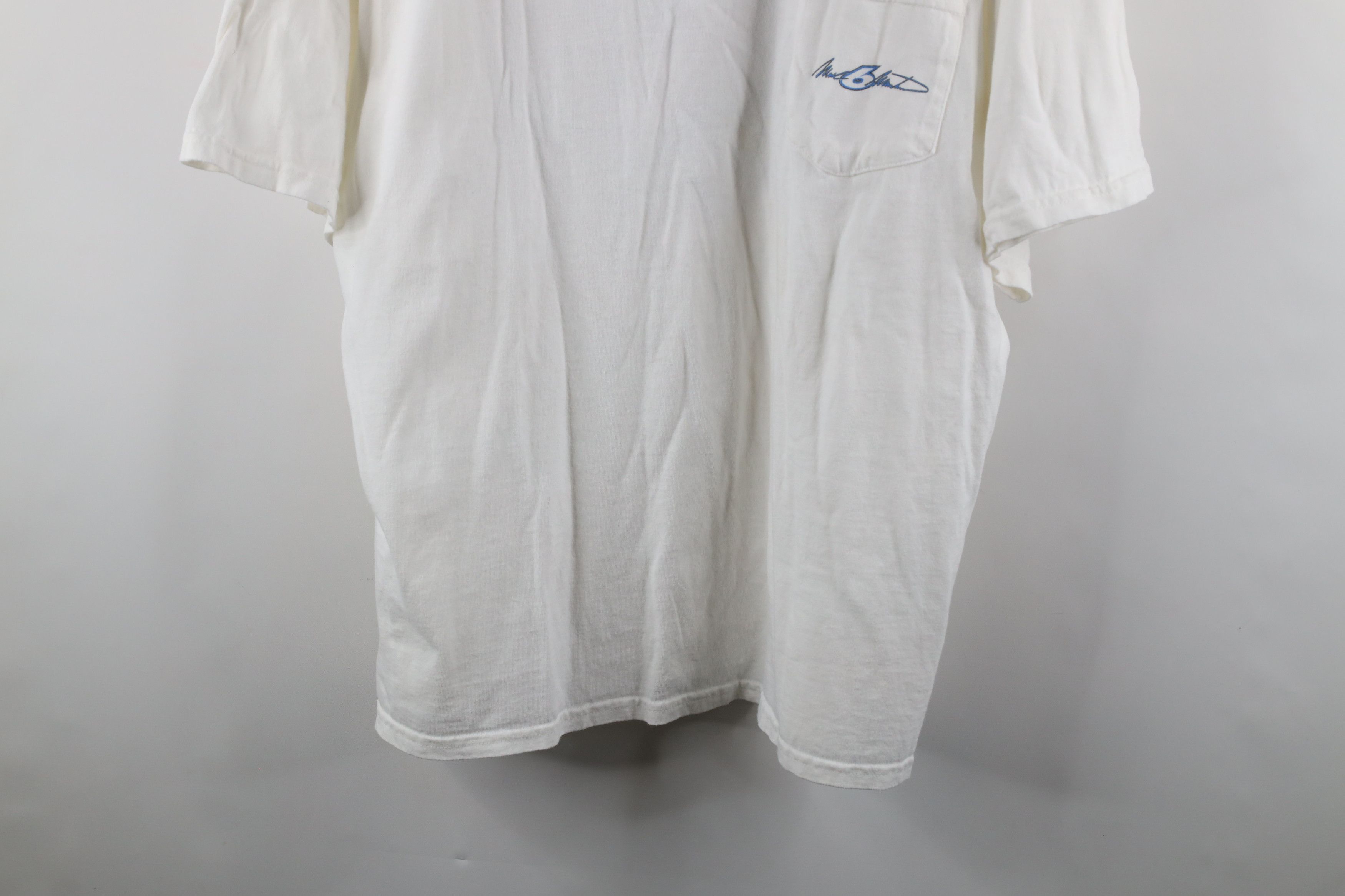 Vintage Vintage 90s NASCAR Out Mark Martin Racing Pocket T-Shirt Size US XXL / EU 58 / 5 - 3 Thumbnail