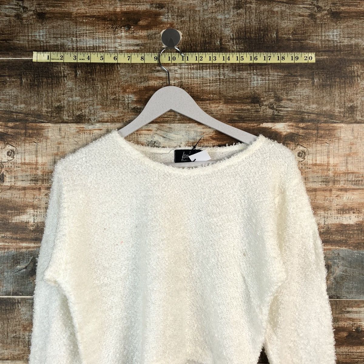 Homespun Knitwear Lem Lavenda White crop top Knitwear #A2219 Size S / US 4 / IT 40 - 2 Thumbnail