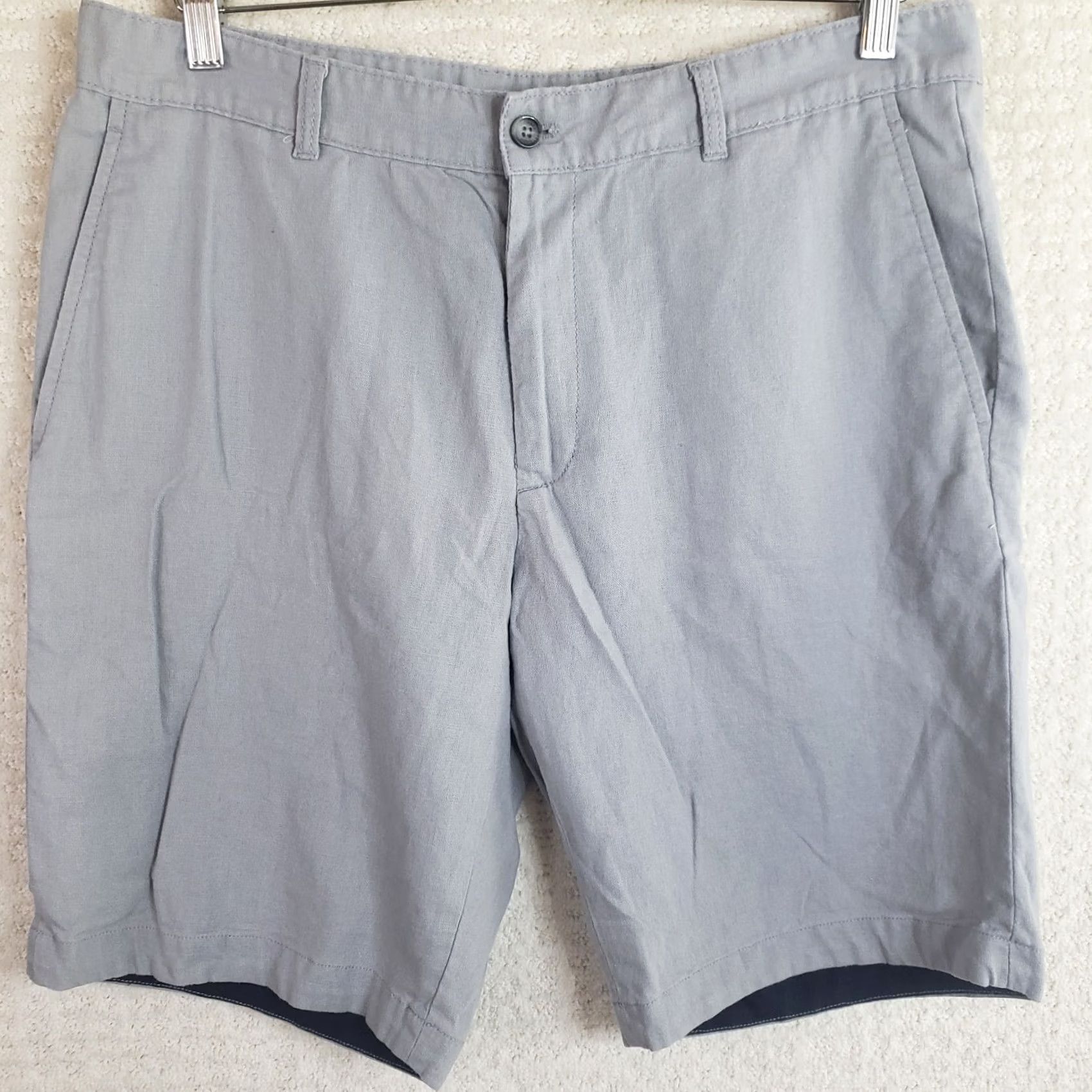 Michael Kors Michael Kors Chino Shorts Men 34x10 Linen Cotton Blend Gray Breathable Pockets Logo Size US 34 / EU 50 - 2 Thumbnail