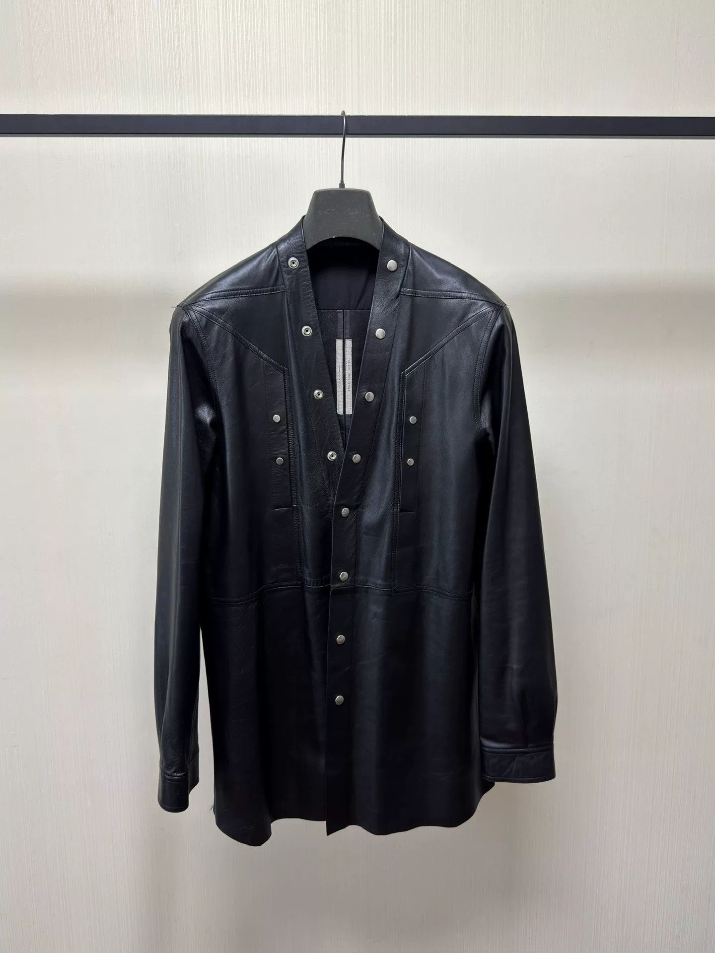Rick Owens Rick Owens 22SS Larry Leather Shirt Size US M / EU 48-50 / 2 - 1 Thumbnail
