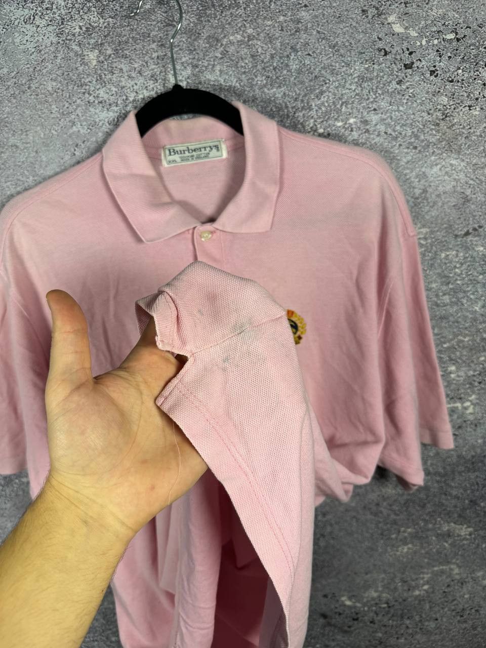 Burberry × Vintage Vintage Burberrys Pink Polos Logo 2XL Size Oldmoney Size US XXL / EU 58 / 5 - 6 Thumbnail
