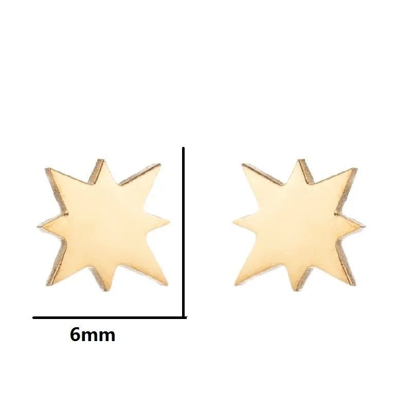 Jewelry Star Stud Earrings Charm Earring Gift Size ONE SIZE - 2 Thumbnail