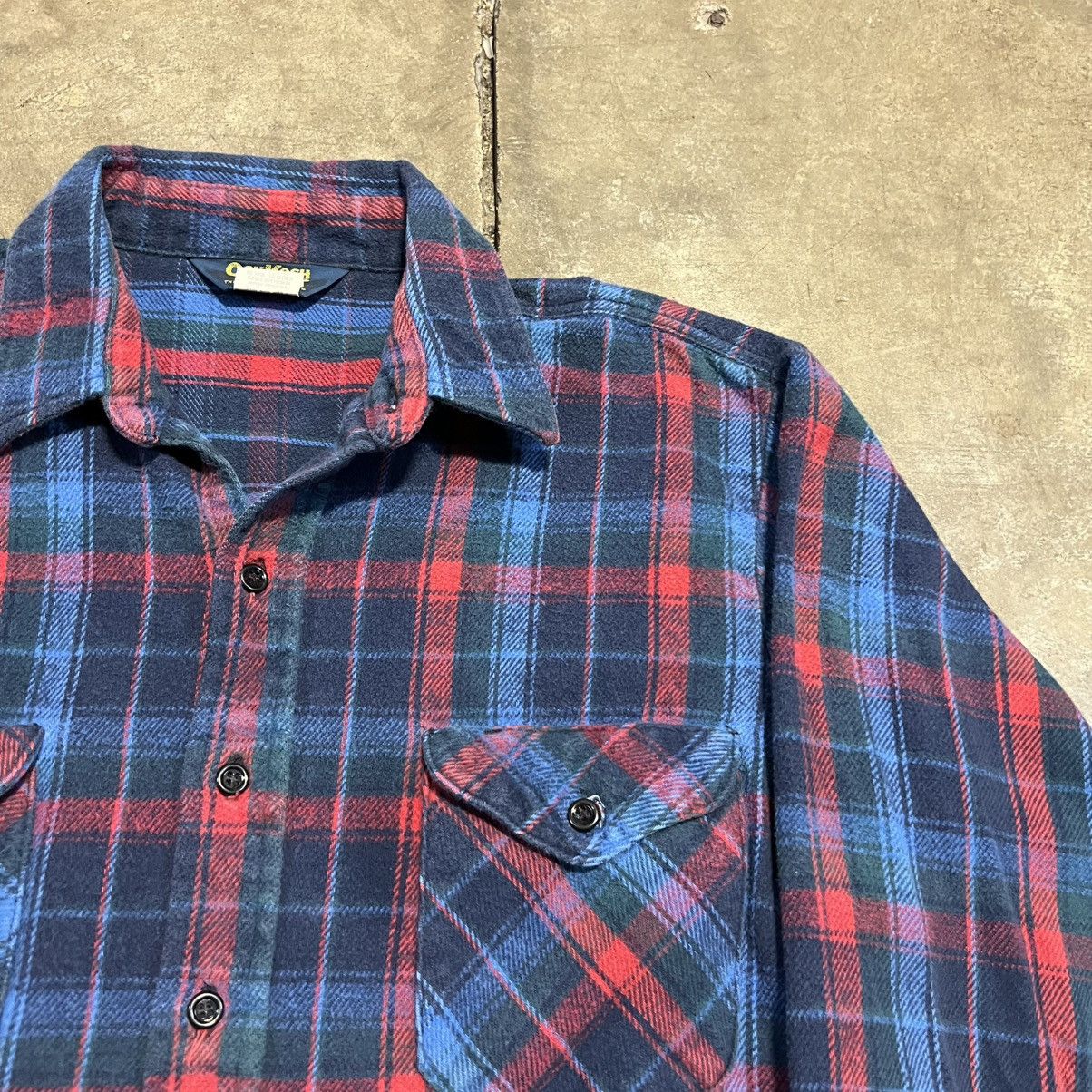 Oshkosh × Vintage Vintage OshKosh BGosh Plaid Flannel Button Up Shirt Western Size US L / EU 52-54 / 3 - 3 Thumbnail