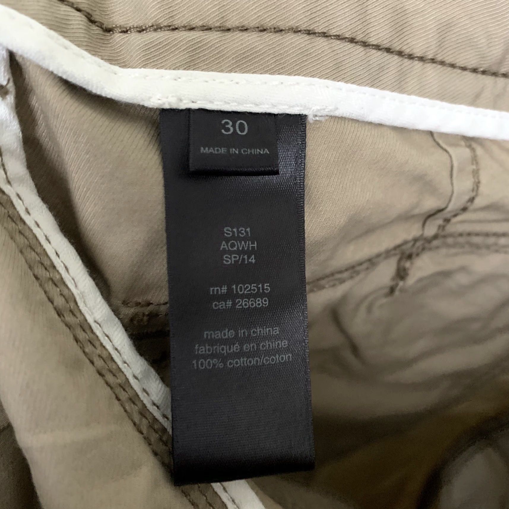 John Varvatos John Varvatos USA Shorts Mens 30 Tan Bermuda Chino Zip Closure Pockets Classic Fit Size US 30 / EU 46 - 4 Thumbnail