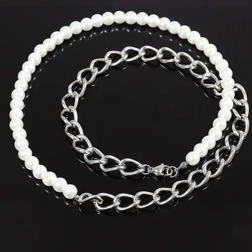 Other Imitation Pearl Chain Men Necklace Size ONE SIZE - 2 Thumbnail