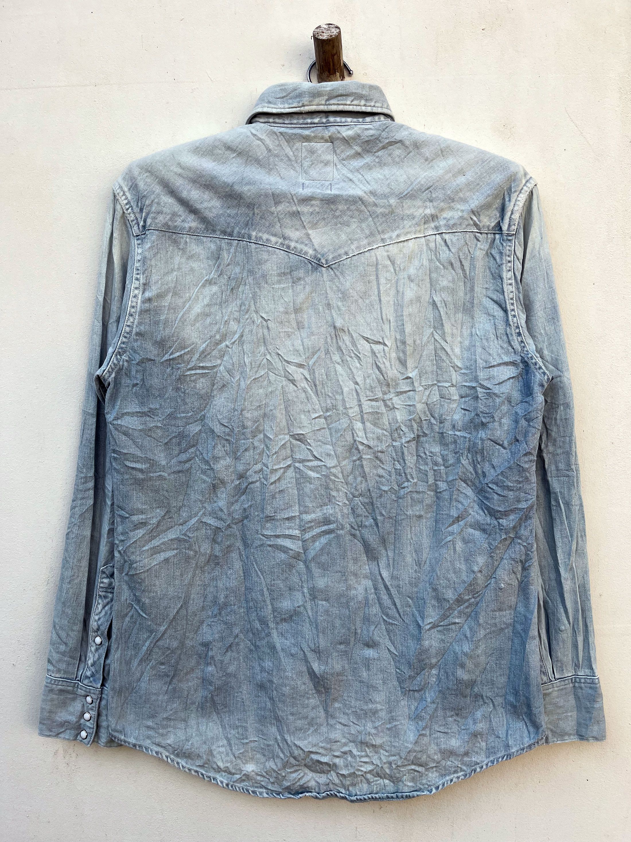 Designer × Visvim Visvim Japan Damaged Wash Denim Pearl Snap Button Size US M / EU 48-50 / 2 - 5 Thumbnail