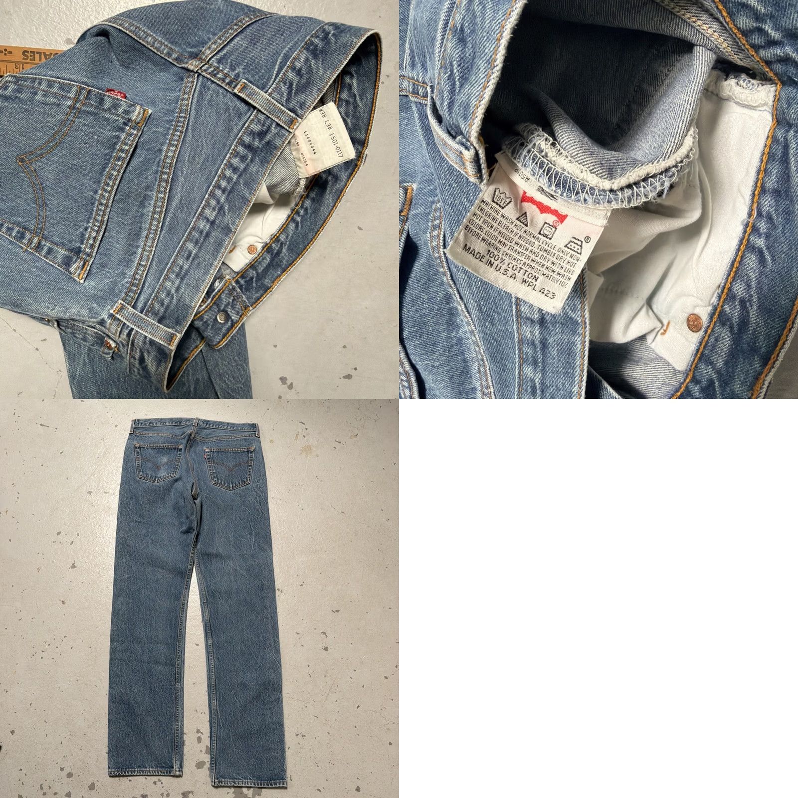 Levi's VINTAGE Levi’s 501 XX Jeans USA Blue Denim 1990s 1998 38x38 35x33 Made Size US 38 / EU 54 - 8 Thumbnail