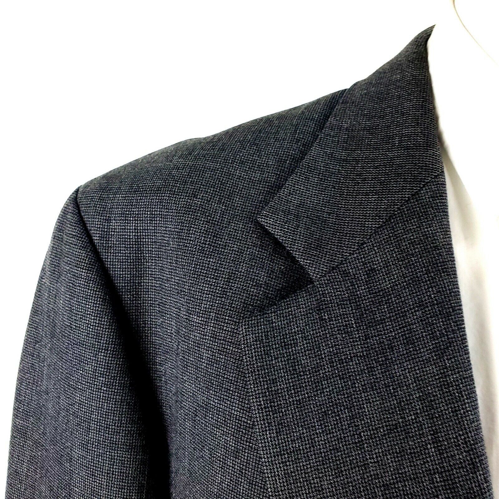 Oscar De La Renta Oscar de la Renta 42R 2 Button Nailshead Wool Gray Blazer Sp Size 42R - 2 Thumbnail