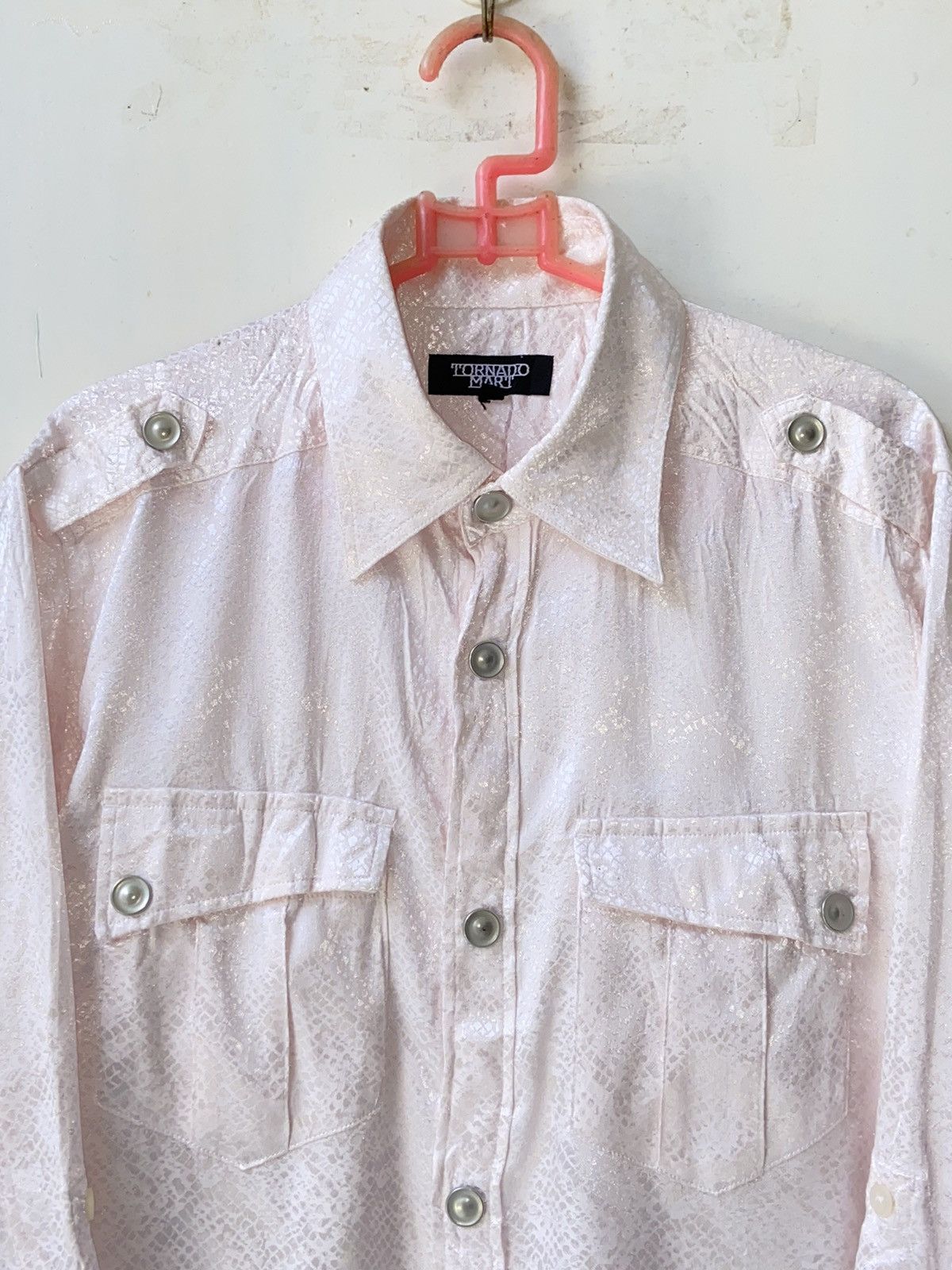 TORNADO MART Pink Patterned Shirt