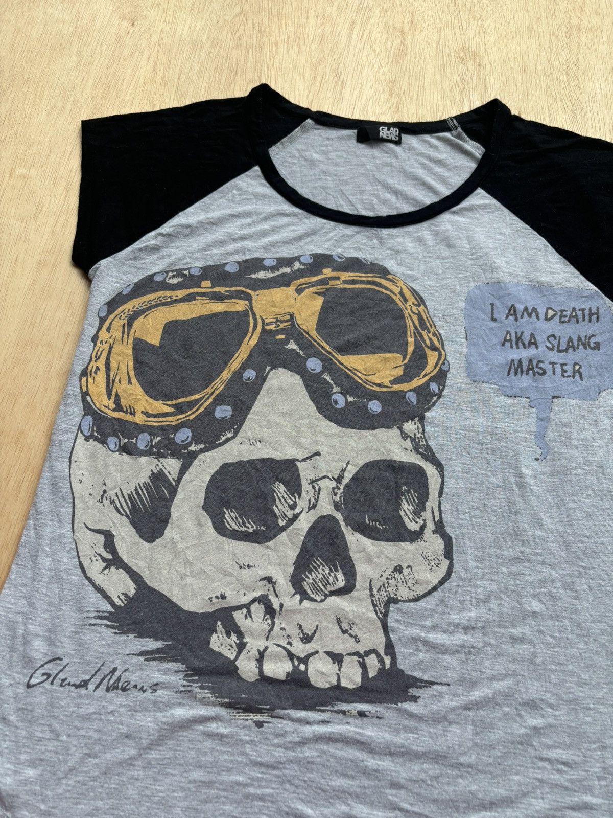 Hysteric Glamour × If Six Was Nine × Japanese Brand Y2k Glad News Skull Ifsixwasnine Style Punk Tshirt Size M / US 6-8 / IT 42-44 - 3 Thumbnail