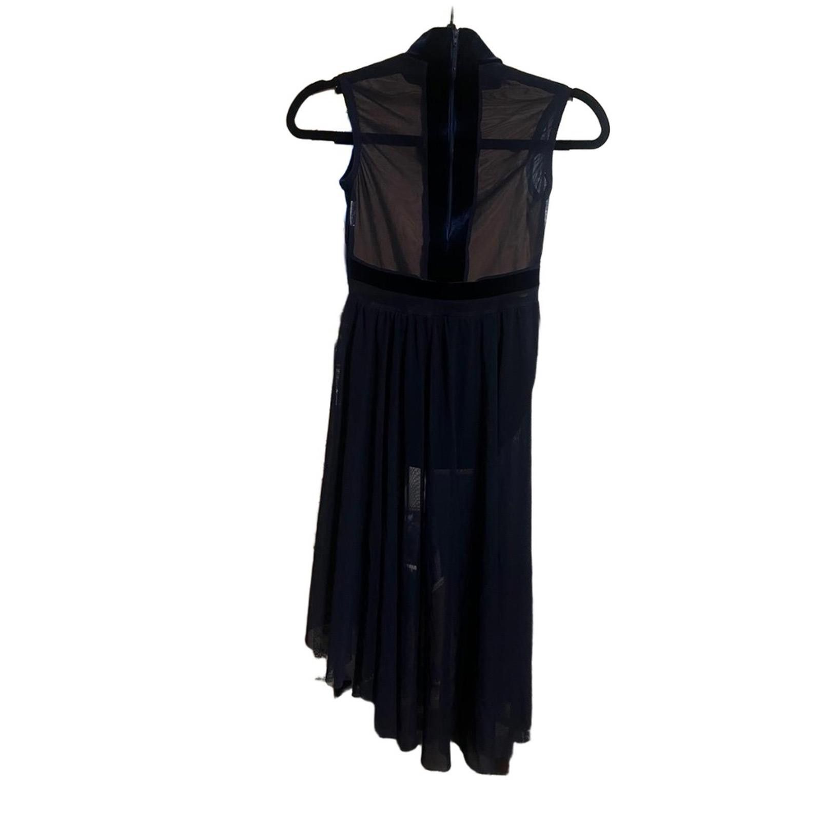 Other Kids Dance Costume 10/12 Navy Blue Lyrical Velvet Stage Size ONE SIZE - 7 Thumbnail