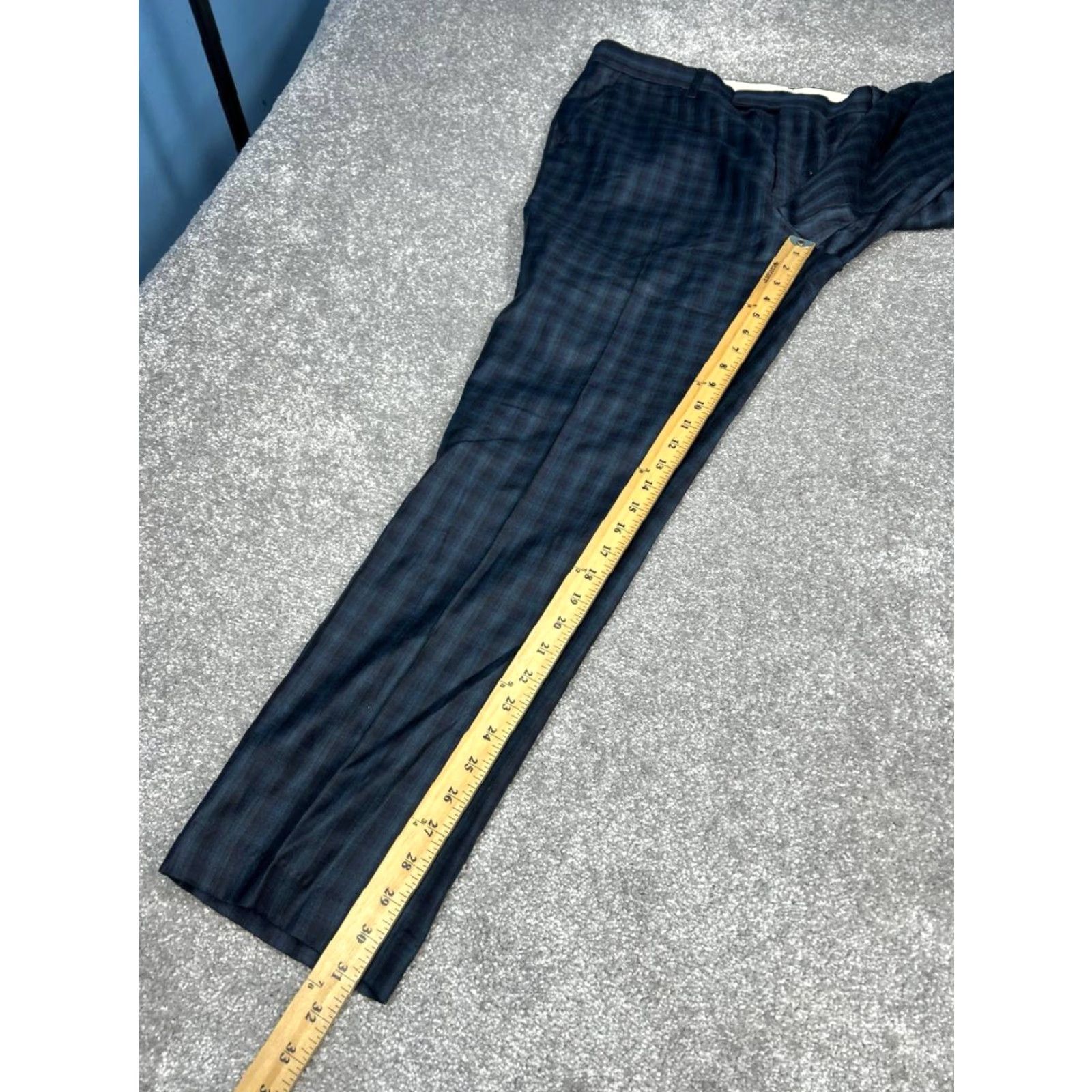 Paul Smith Paul Smith Mens Dress Pants 44 Multicolor Wool Plaid Mid Rise Straight Leg Formal Dress Pants Mens Size US 44 / EU 60 - 3 Thumbnail