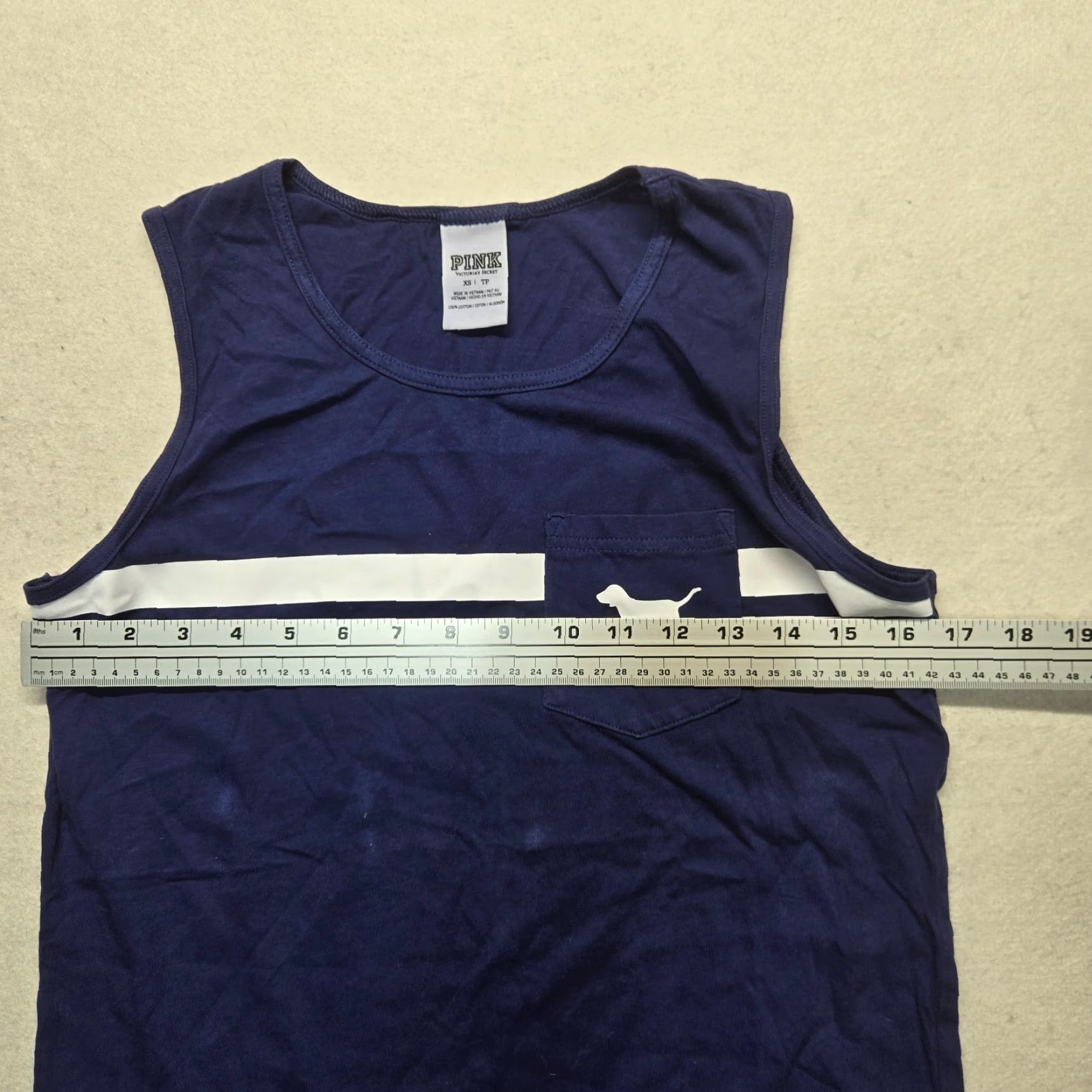 Victoria's Secret Victoria's Secret PINK Blue Sleeveless Tank Top Shirt with Big Logo Womens XS Size XS / US 0-2 / IT 36-38 - 5 Thumbnail