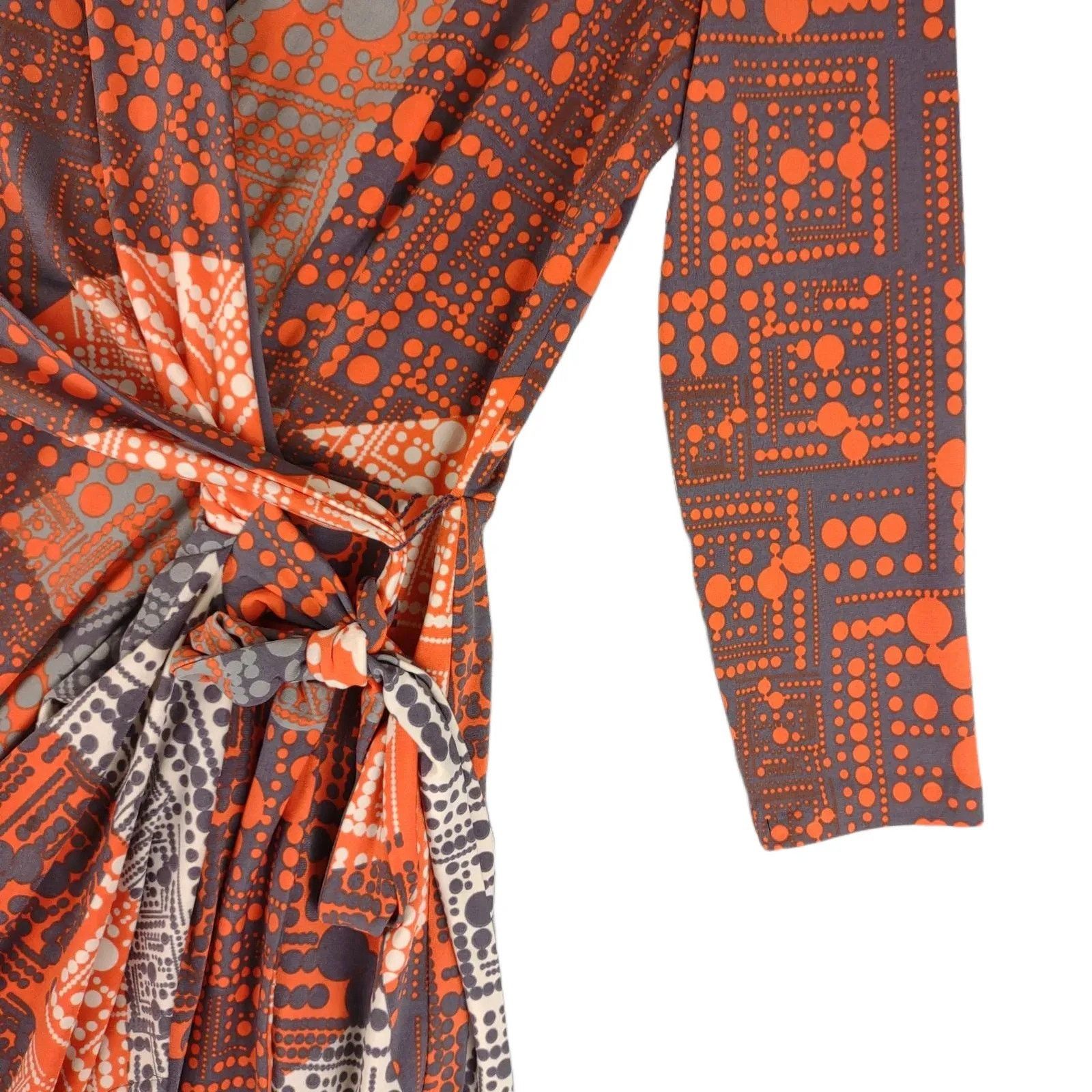 Anthropologie IVY & BLU MAGGY BOUTIQUE Geometric Mod Poppy Wrap Dress Size S / US 4 / IT 40 - 3 Thumbnail