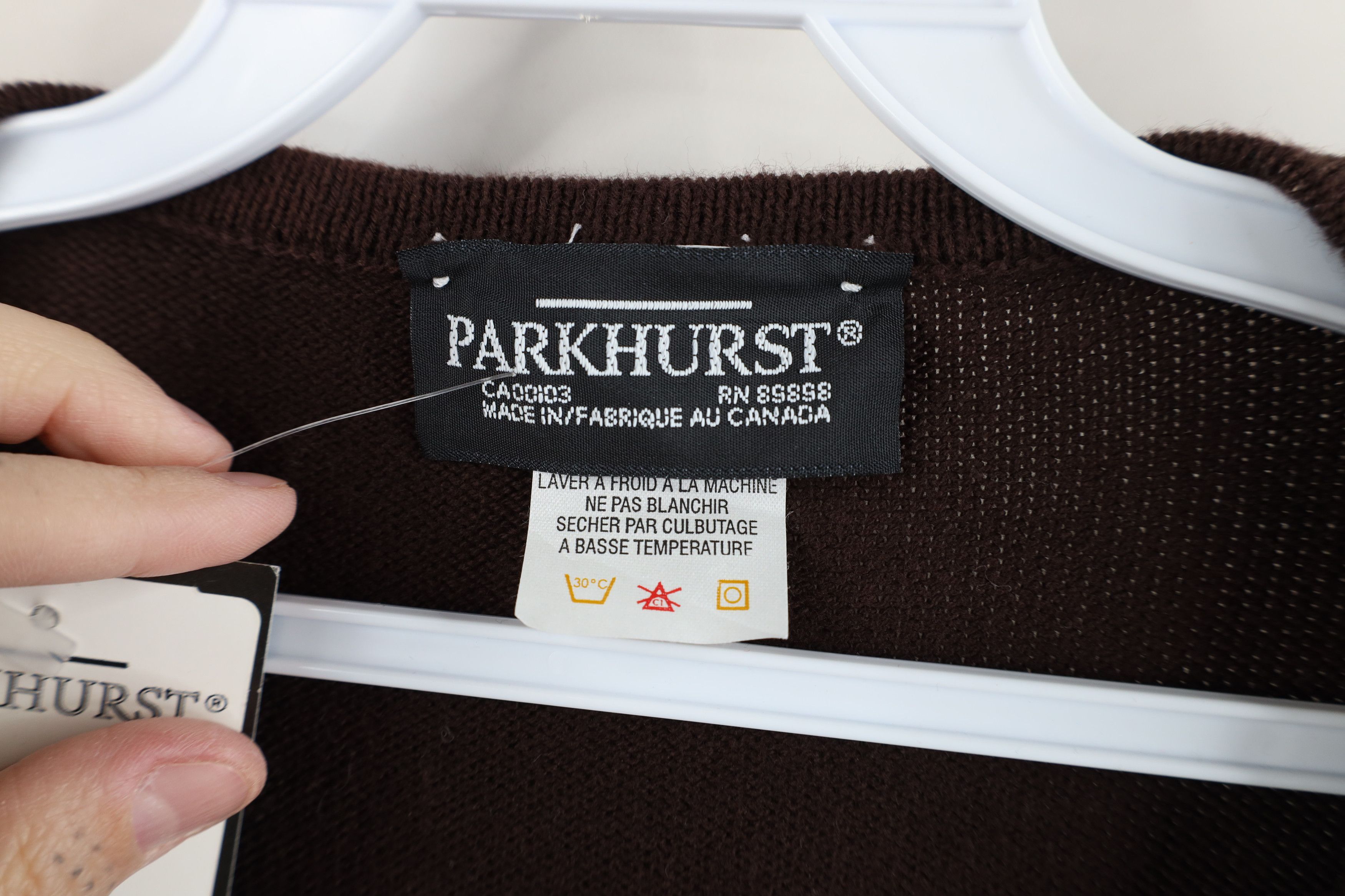 Vintage Deadstock Vintage 90s Streetwear Cotton Knit Sweater Brown Size 3XL / US 20-22 - 5 Thumbnail