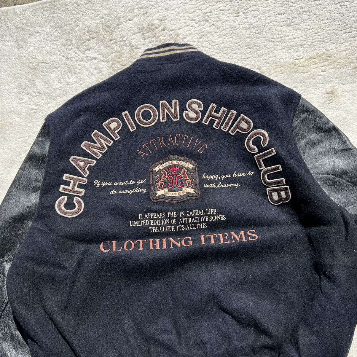 Vintage Varsity Jacket Leather MacHope 90's Letterman Wool Size US M / EU 48-50 / 2 - 8 Thumbnail