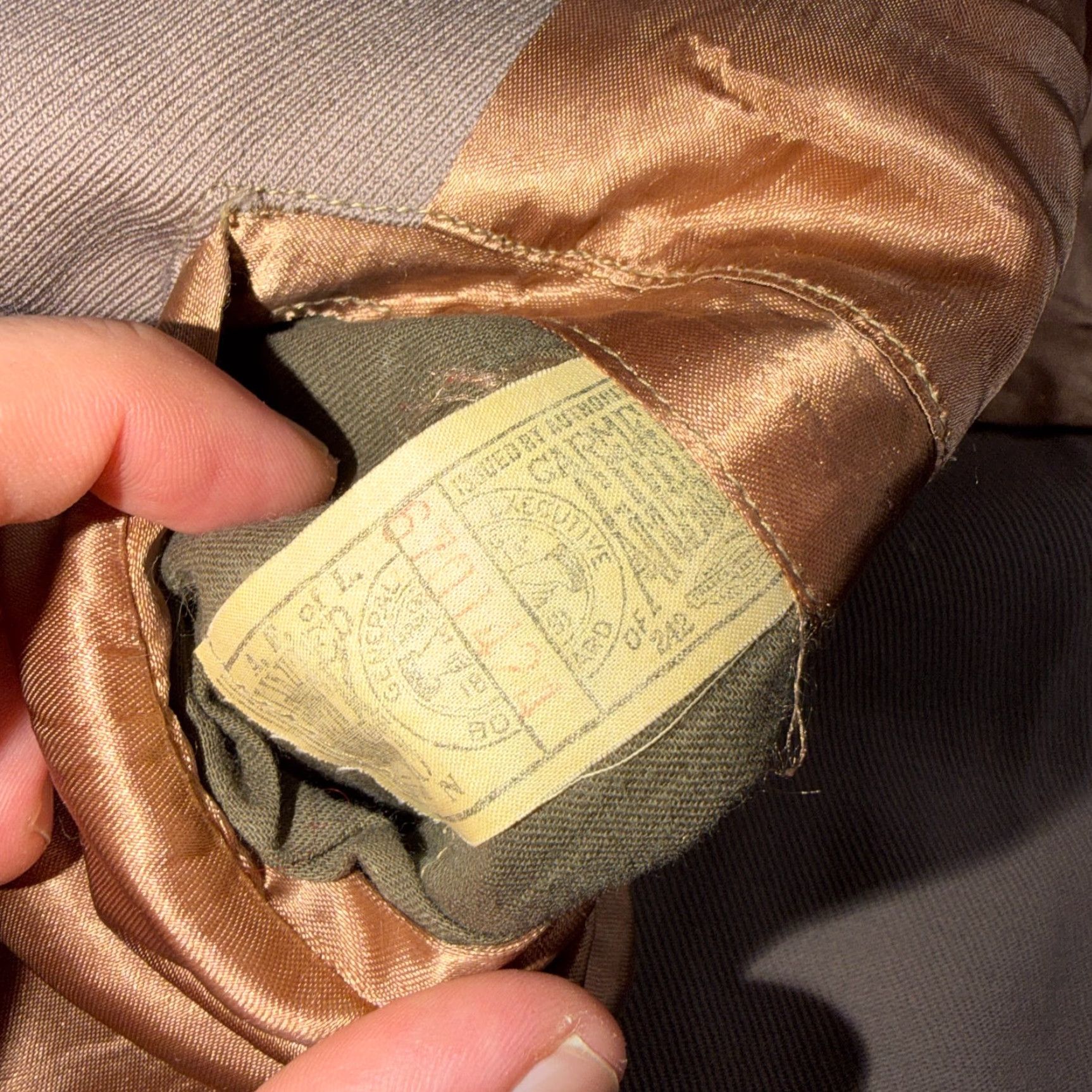 Vintage VTG Coat Trench Mens 40 Wool Gabardine Like Rockabilly Overcoat Coat Long Beige 1940s 1930s Vintage Mens Retro Overcoat Size US XXS / EU 40 - 5 Thumbnail