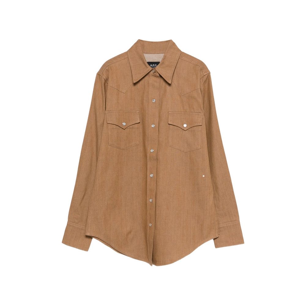 A.P.C. A.p.c. BROWN Tops - Shirts Size S / US 4 / IT 40 - 1 Thumbnail