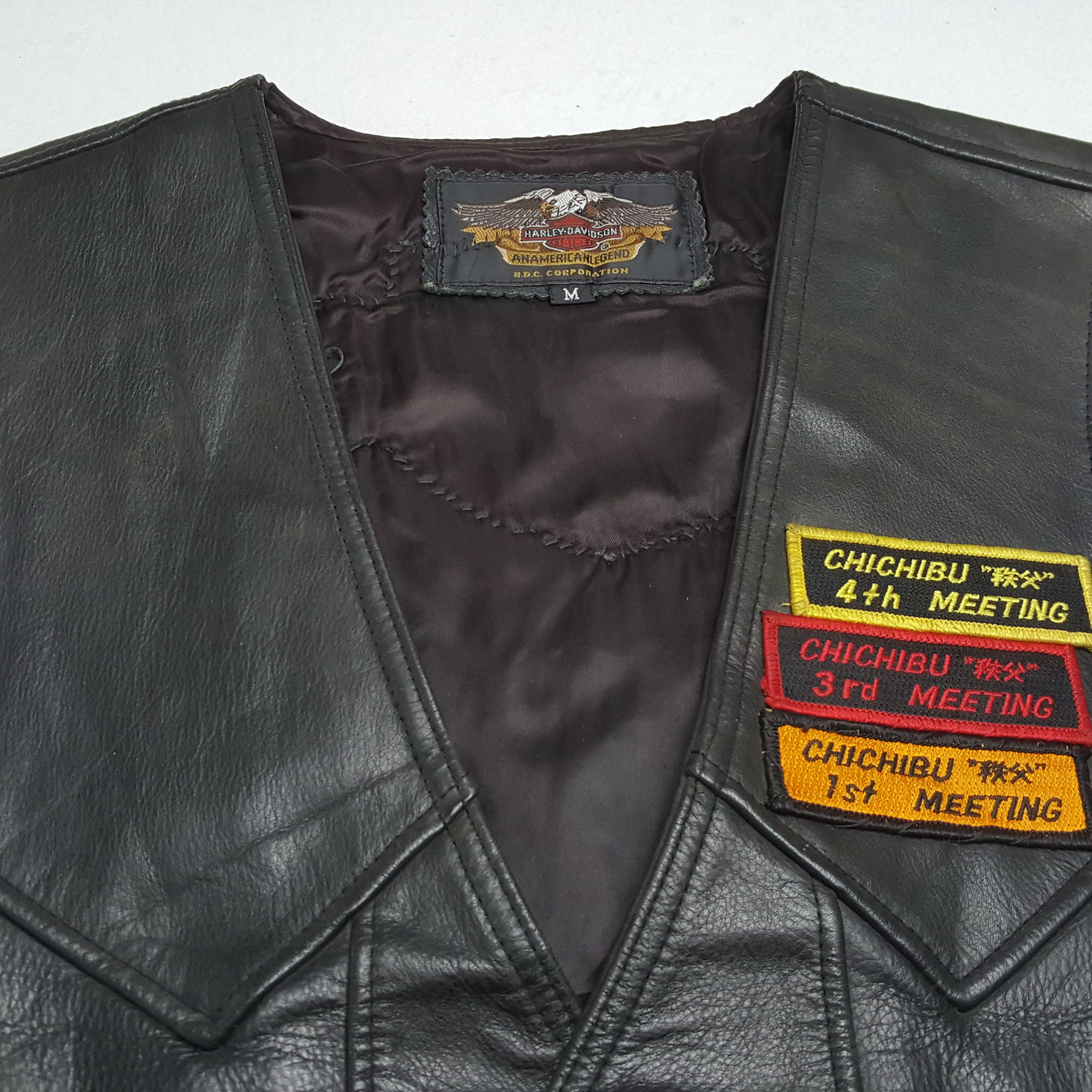 Harley Davidson × Vintage HARLEY DAVIDSON Logo Design Motorcycle Leather Jacket Size US S / EU 44-46 / 1 - 8 Thumbnail
