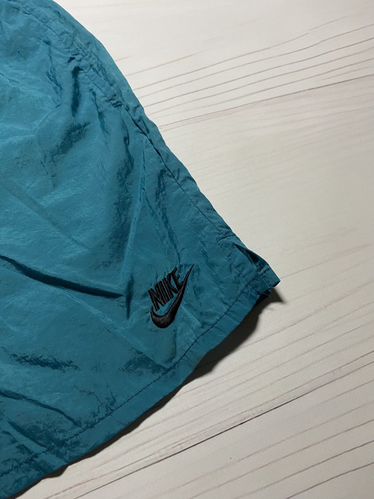Nike × Vintage Vintage Nike Big Logo Swoosh nylon 90’s y2k shorts Size US 32 / EU 48 - 6 Thumbnail