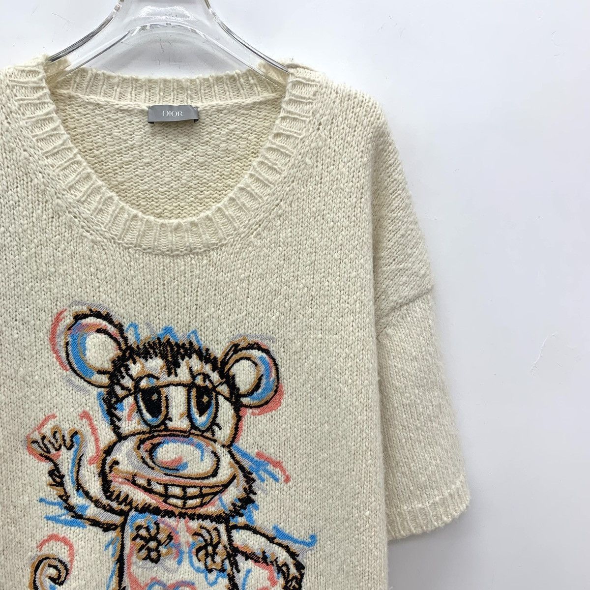 Dior White Short Sleeve Mouse Graphic Sweater Size US XL / EU 56 / 4 - 3 Thumbnail