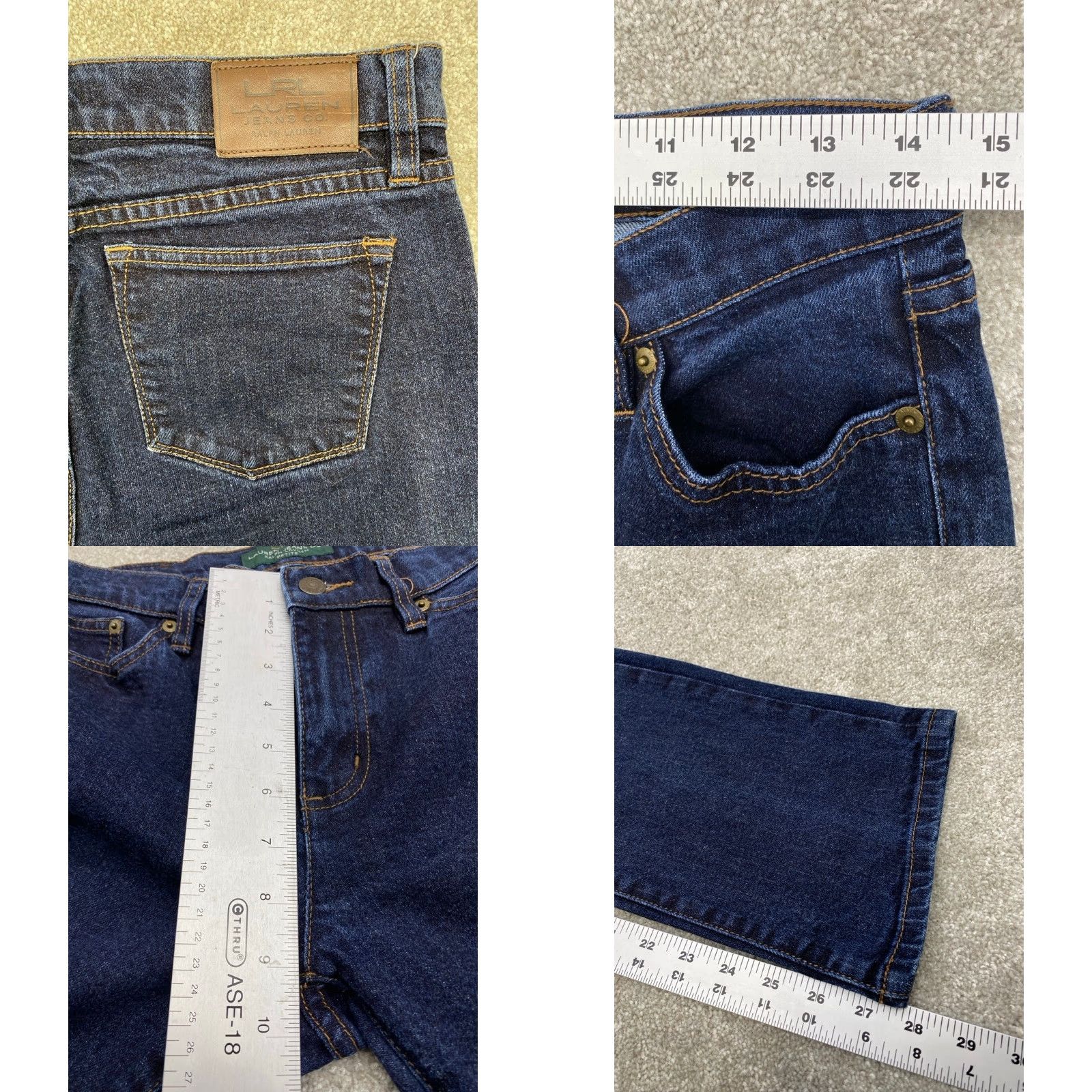 Ralph Lauren Lauren Ralph Lauren Jeans Women 6P Blue Denim Classic Straight Leg Jeans Fits: Classic 29" Waist 28" Inseam XS? Size 28" / US 6 / IT 42 - 8 Thumbnail