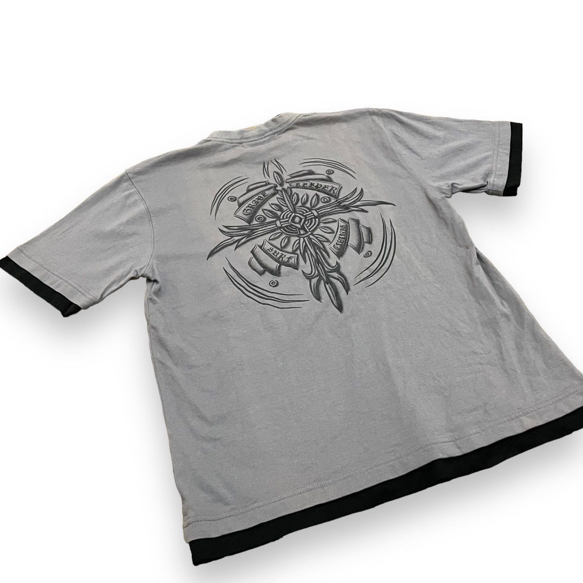 If Six Was Nine × Japanese Brand × Le Grande Bleu (L.G.B.) 🇯🇵 Y2K DOG CIGAR DOUBLE LAYER PUNK STYLE TSHIRT Size US S / EU 44-46 / 1 - 5 Thumbnail