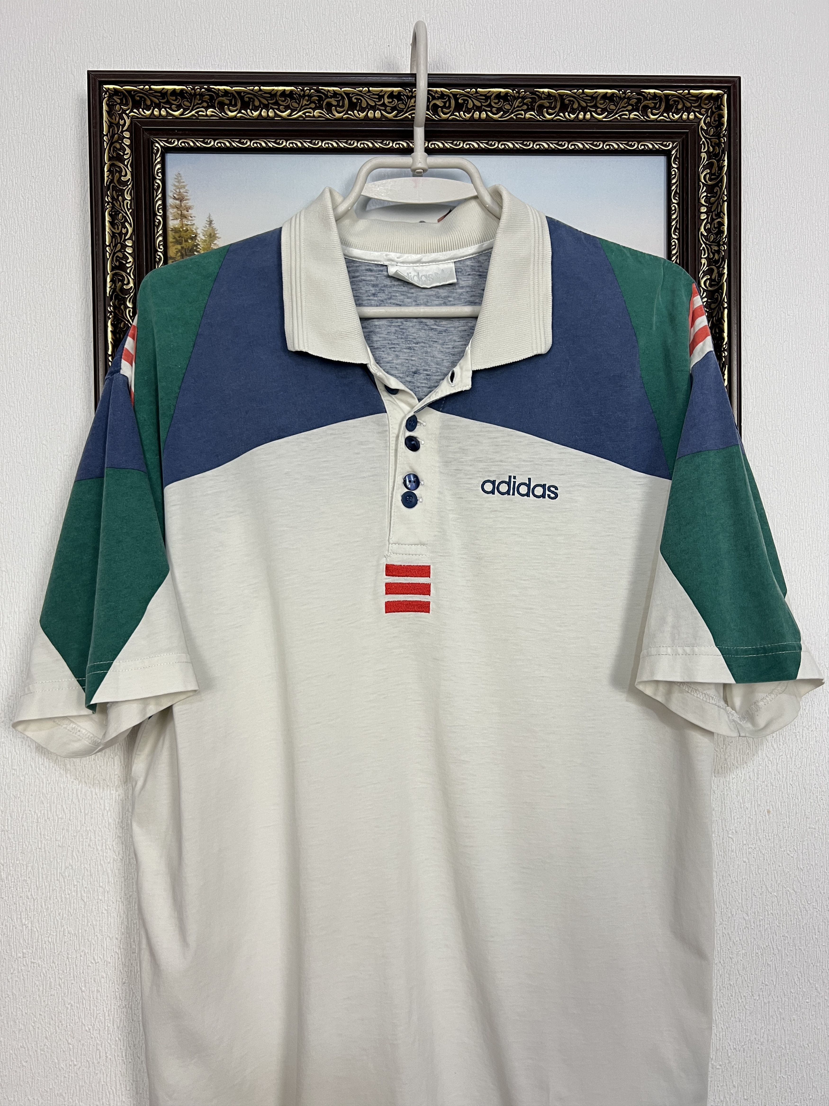 Adidas Vintage Polo Tennis Shirt Lendl Becker Edberg Agassi Jersey Size US M / EU 48-50 / 2 - 2 Thumbnail